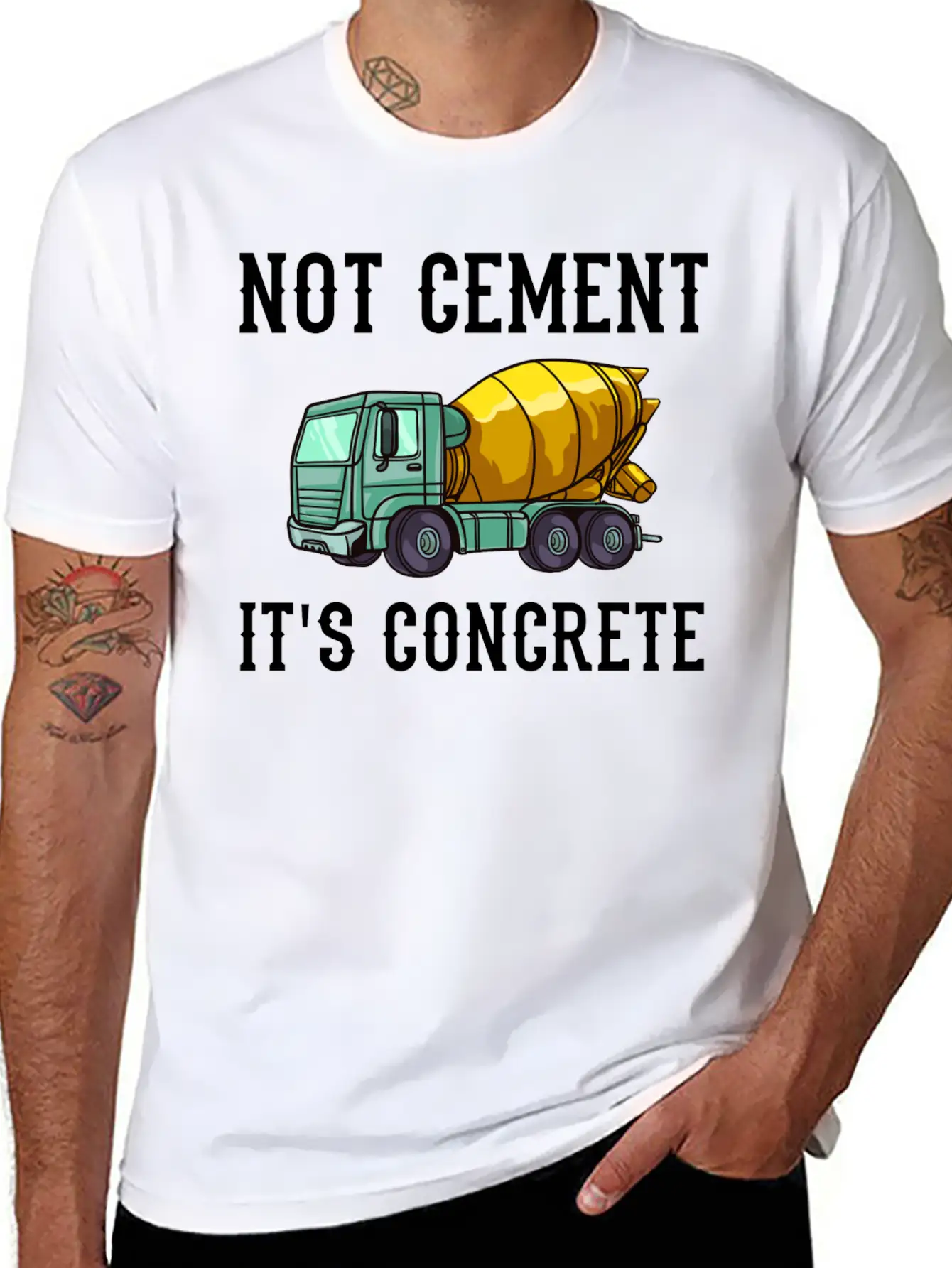 Concrete Finisher Worker Cement Mixer Truck Driver Relaxed Everyday Tee – Lightweight And Durable Cotton