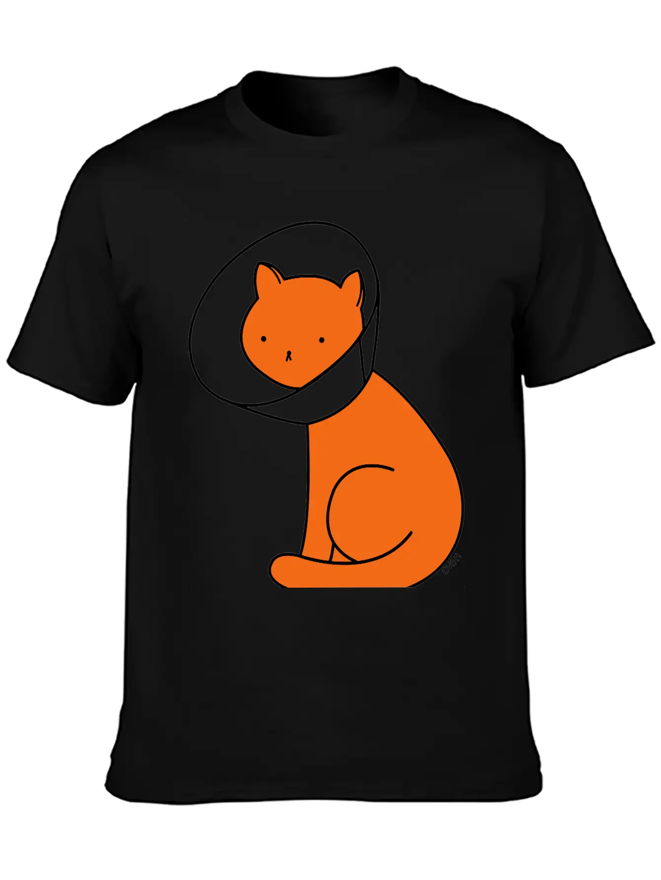 Cone Of Shame Cat Versus Humans Mp Basic Graphic T-Shirt – Daily Comfort In Soft Cotton