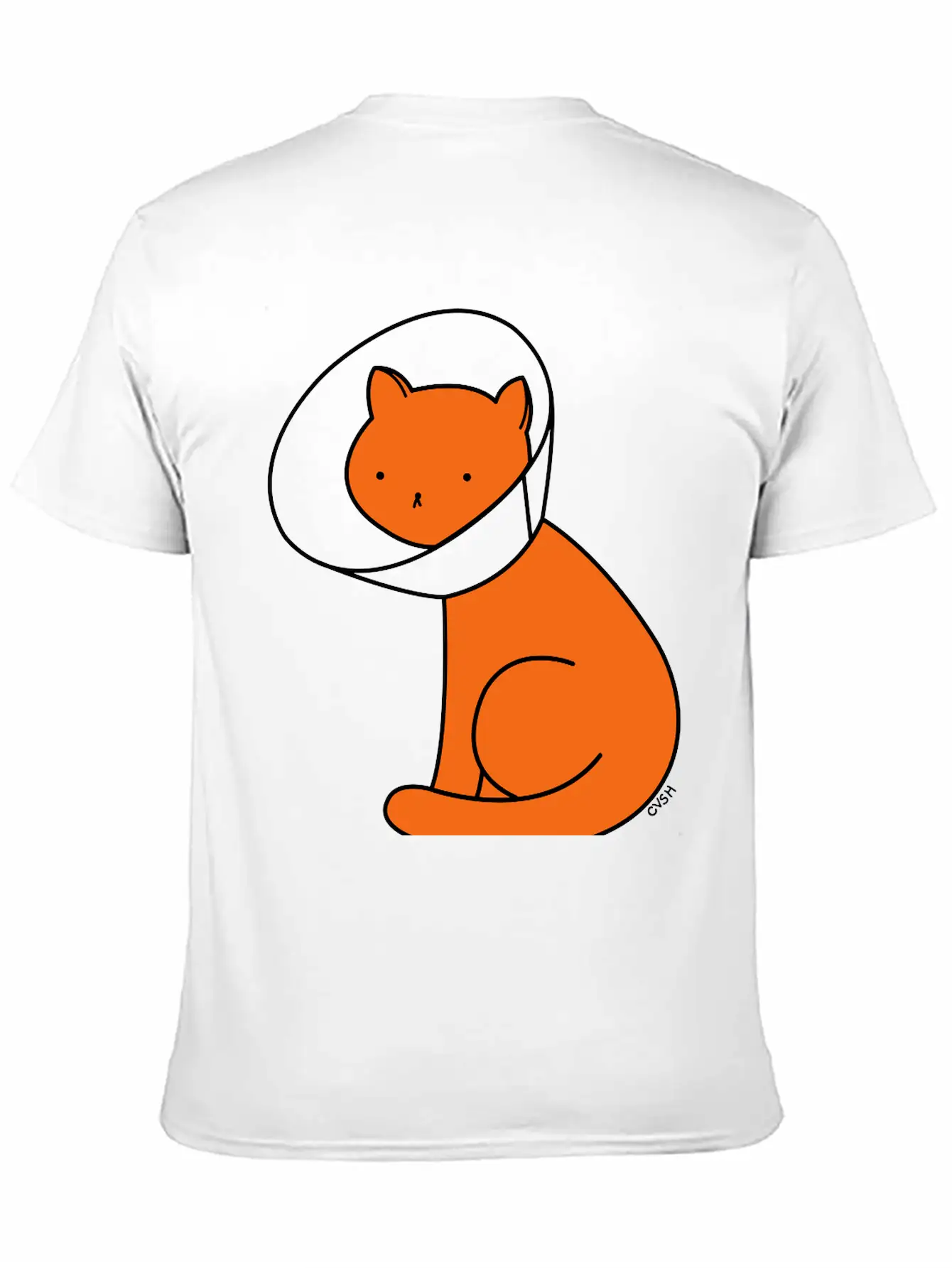 Cone Of Shame Cat Versus Humans Mp Basic Graphic T-Shirt – Daily Comfort In Soft Cotton