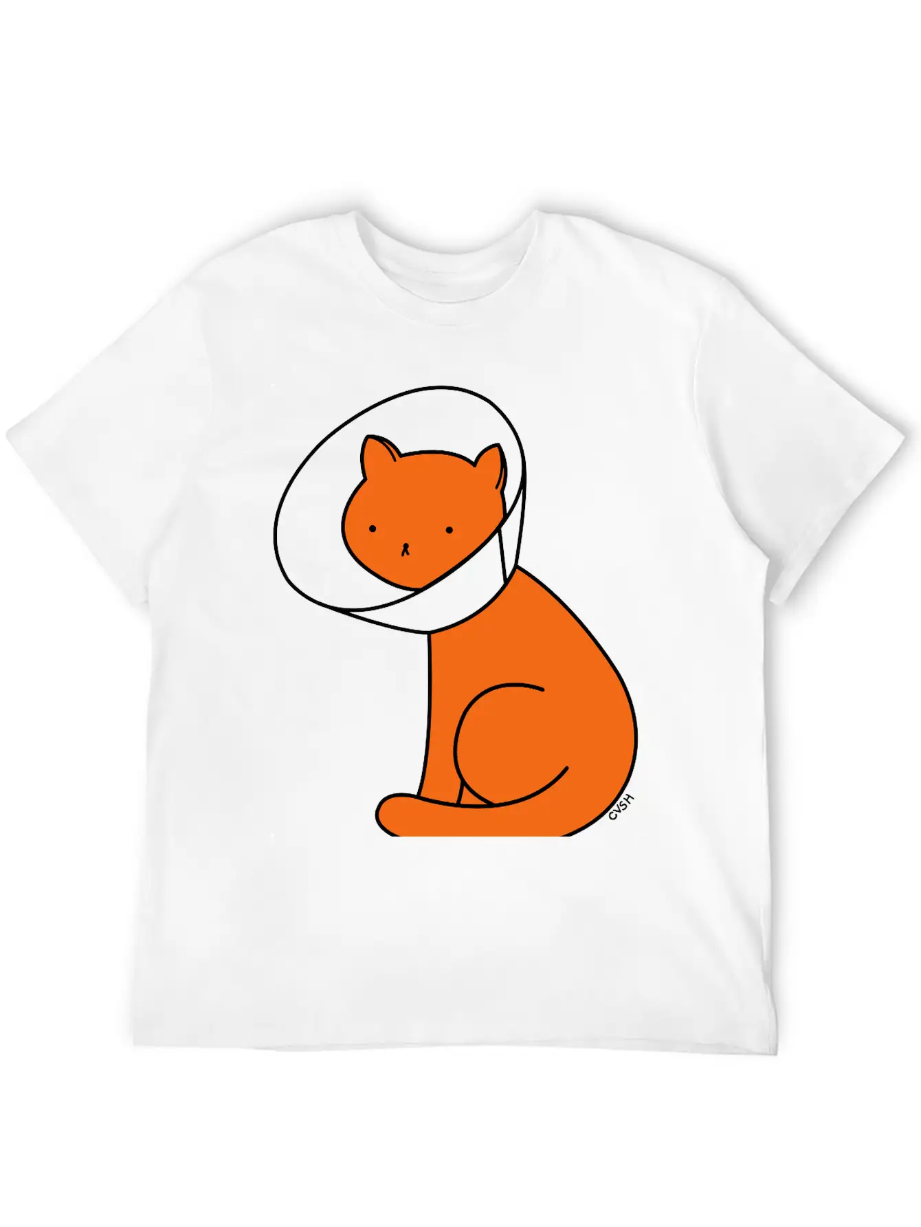 Cone Of Shame Cat Versus Humans Mp Basic Graphic T-Shirt – Daily Comfort In Soft Cotton