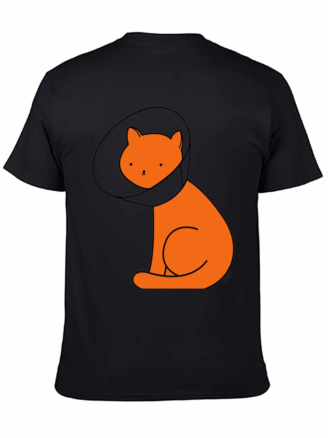 Cone Of Shame Cat Versus Humans Mp Basic Graphic T-Shirt – Daily Comfort In Soft Cotton