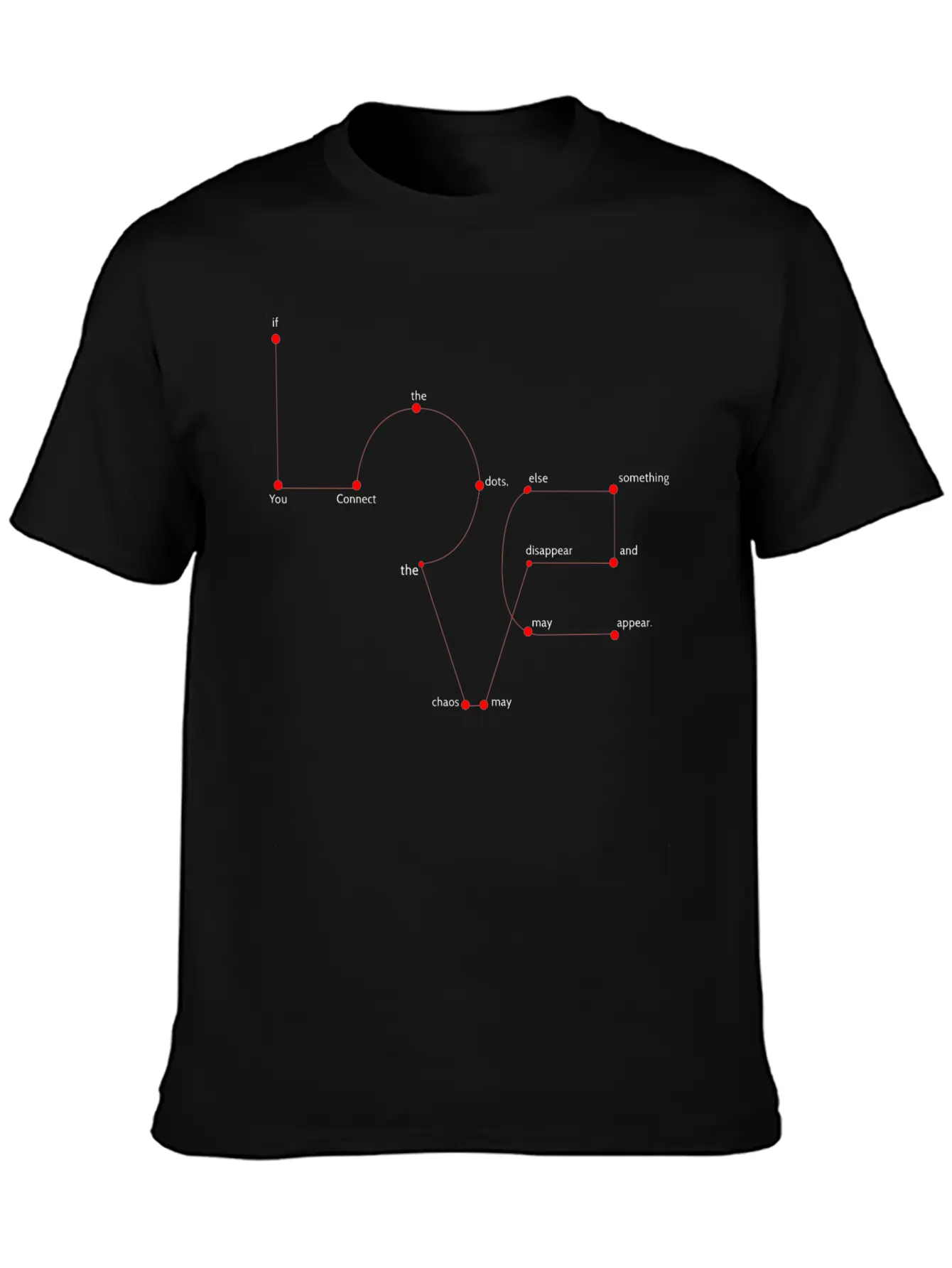 Connect Dots Love Design Stylish Everyday T-Shirt – Unisex Basic Cotton Tee