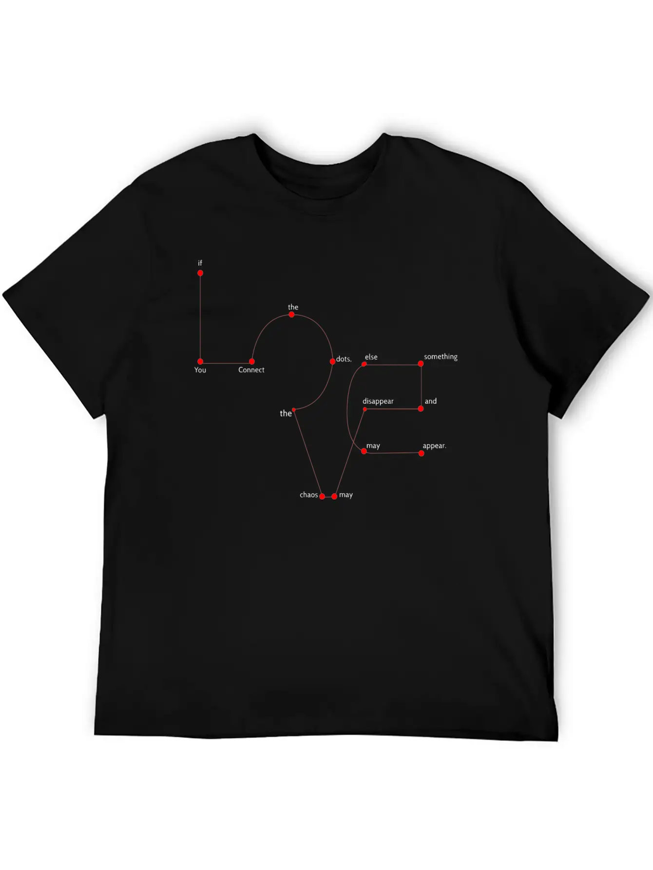 Connect Dots Love Design Stylish Everyday T-Shirt – Unisex Basic Cotton Tee