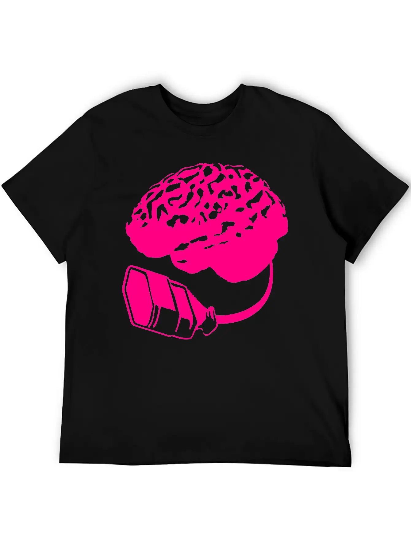 Connecting Thinking Brain Power Plug Electronicall Basic Graphic T-Shirt – Daily Comfort In Soft Cotton