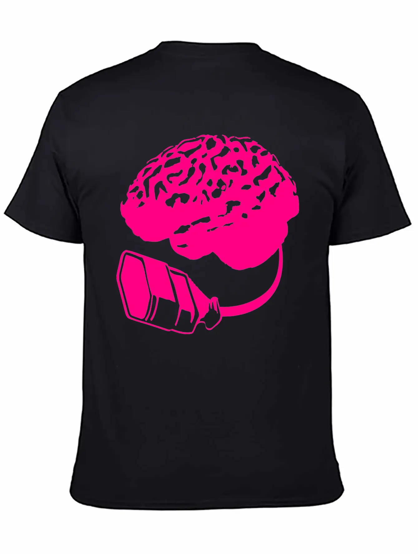 Connecting Thinking Brain Power Plug Electronicall Basic Graphic T-Shirt – Daily Comfort In Soft Cotton