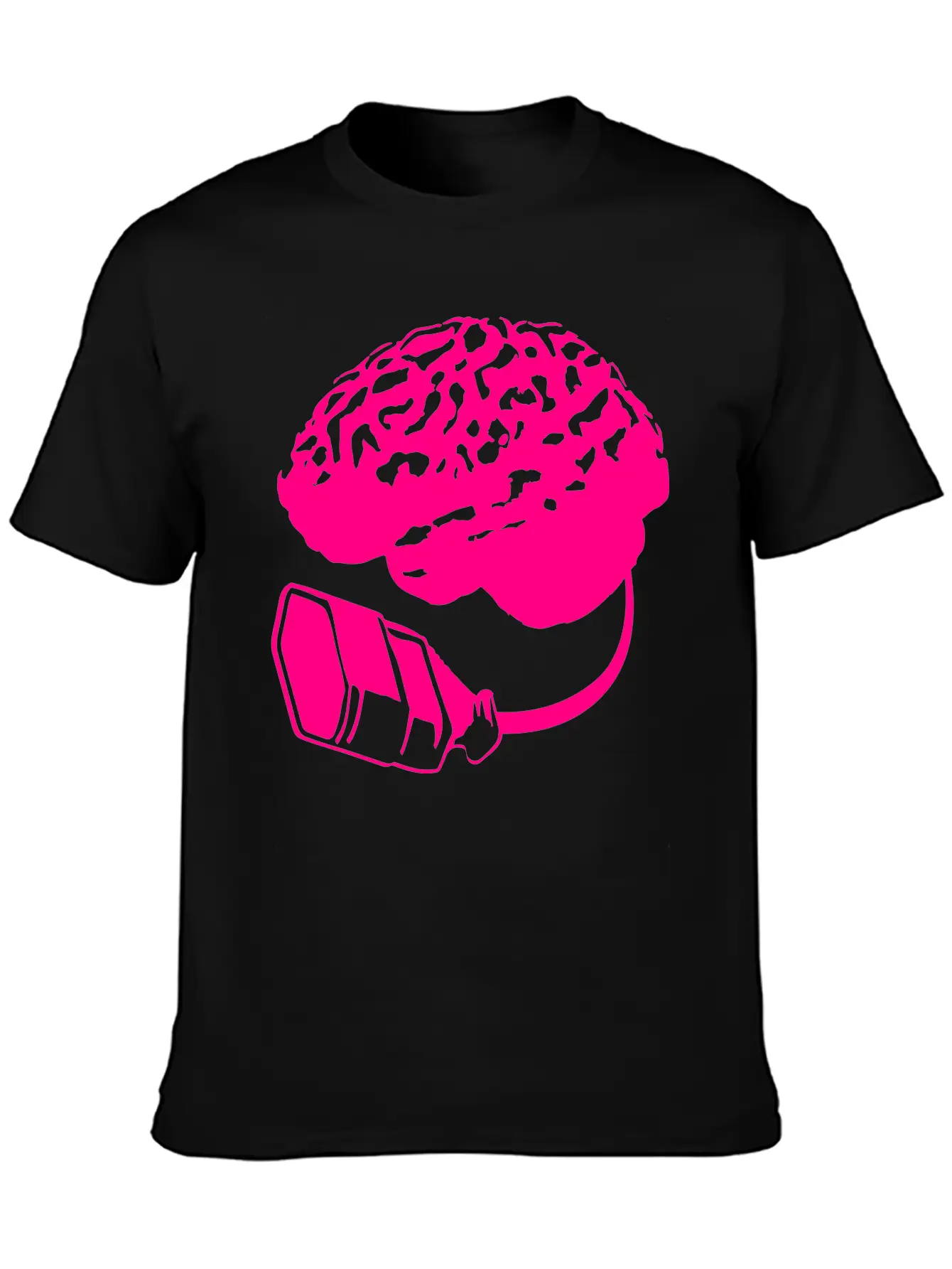 Connecting Thinking Brain Power Plug Electronicall Basic Graphic T-Shirt – Daily Comfort In Soft Cotton