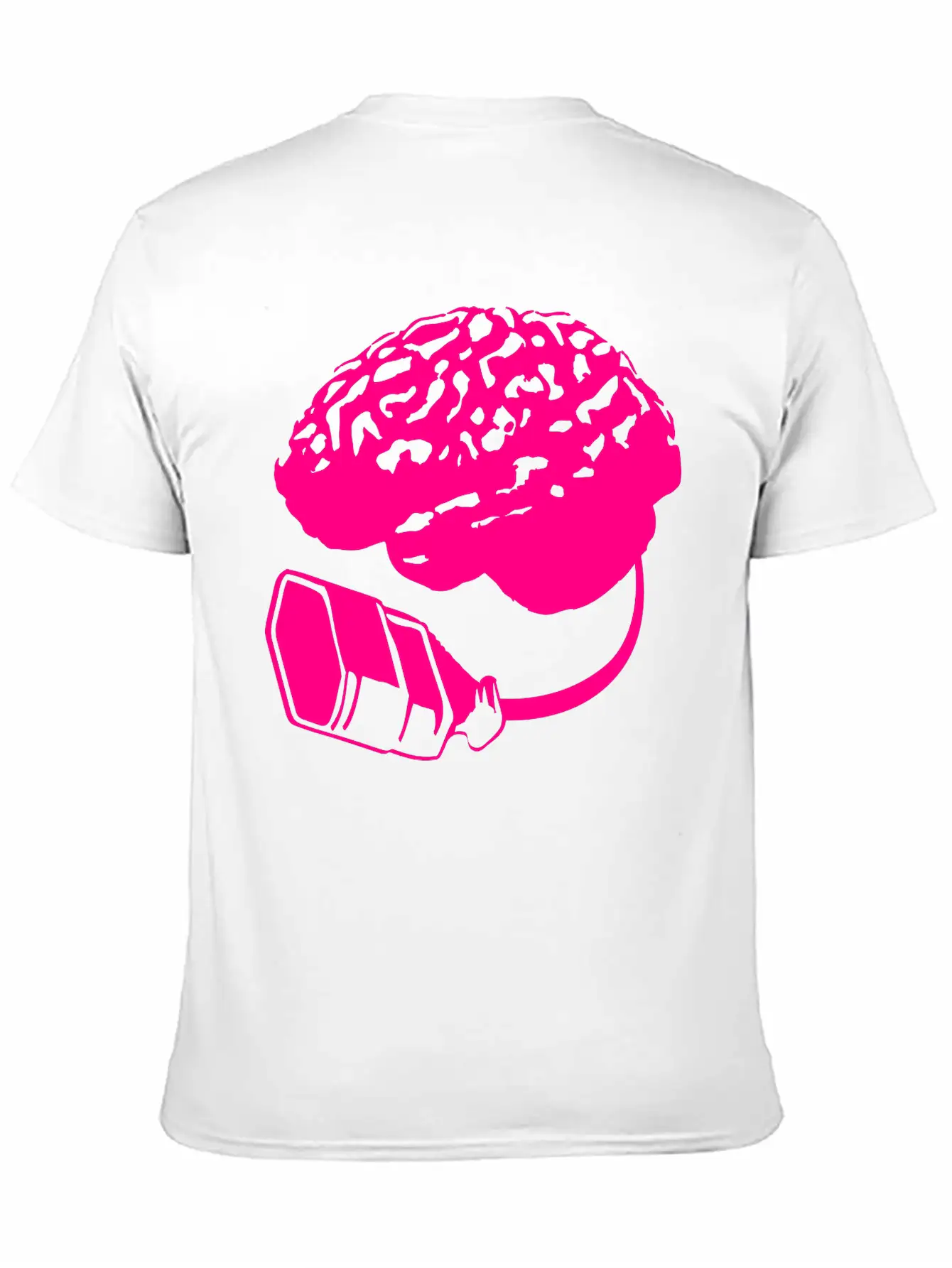 Connecting Thinking Brain Power Plug Electronicall Basic Graphic T-Shirt – Daily Comfort In Soft Cotton