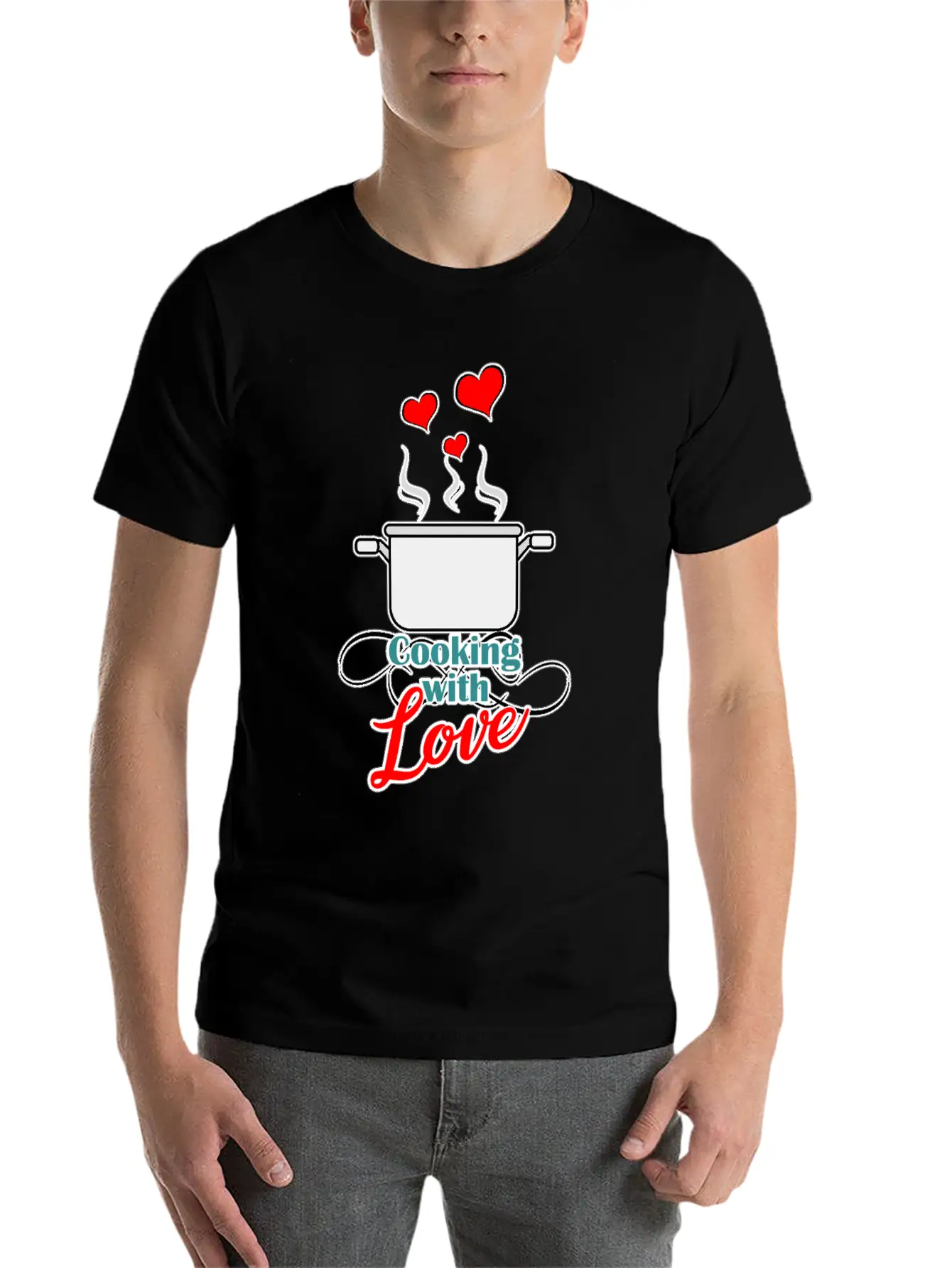 Cooking With Love - With Love Cooking Timeless Short Sleeve Tee – Comfy And Minimalist Design