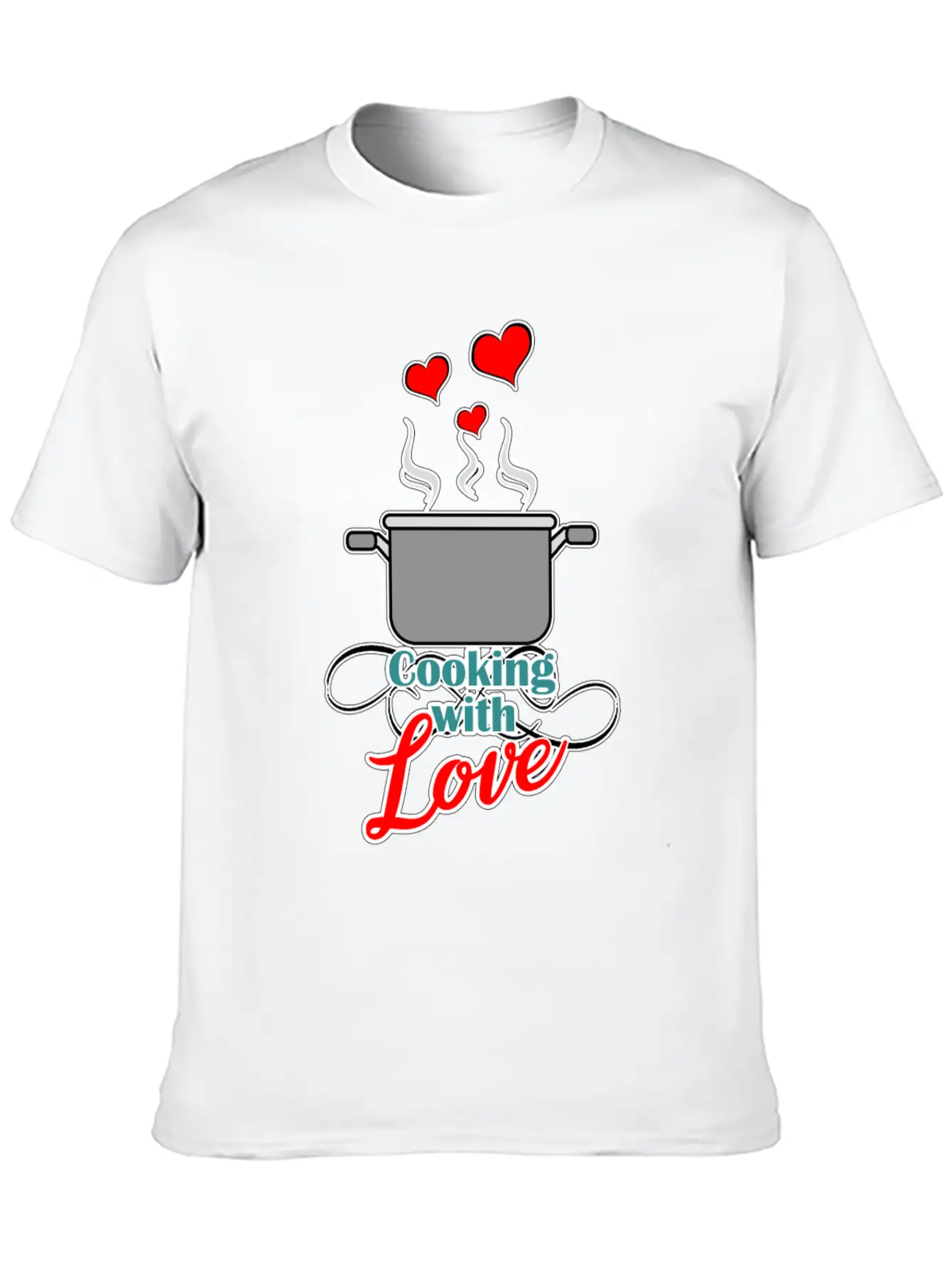 Cooking With Love - With Love Cooking Timeless Short Sleeve Tee – Comfy And Minimalist Design