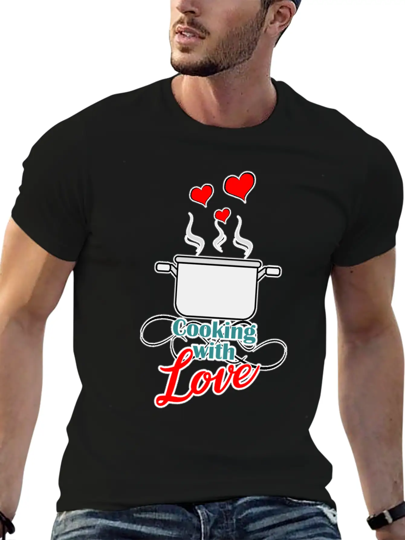 Cooking With Love - With Love Cooking Timeless Short Sleeve Tee – Comfy And Minimalist Design