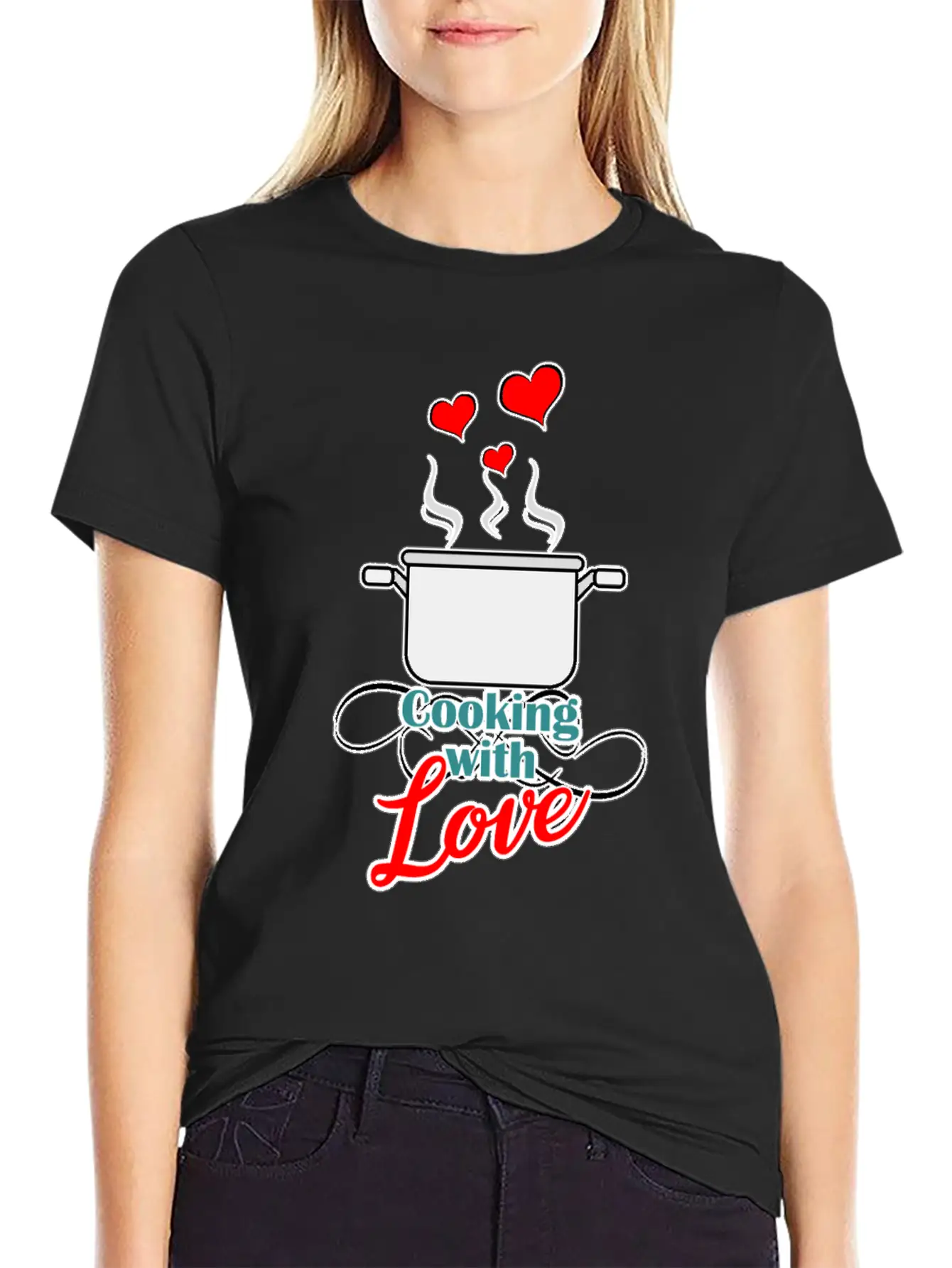 Cooking With Love - With Love Cooking Timeless Short Sleeve Tee – Comfy And Minimalist Design
