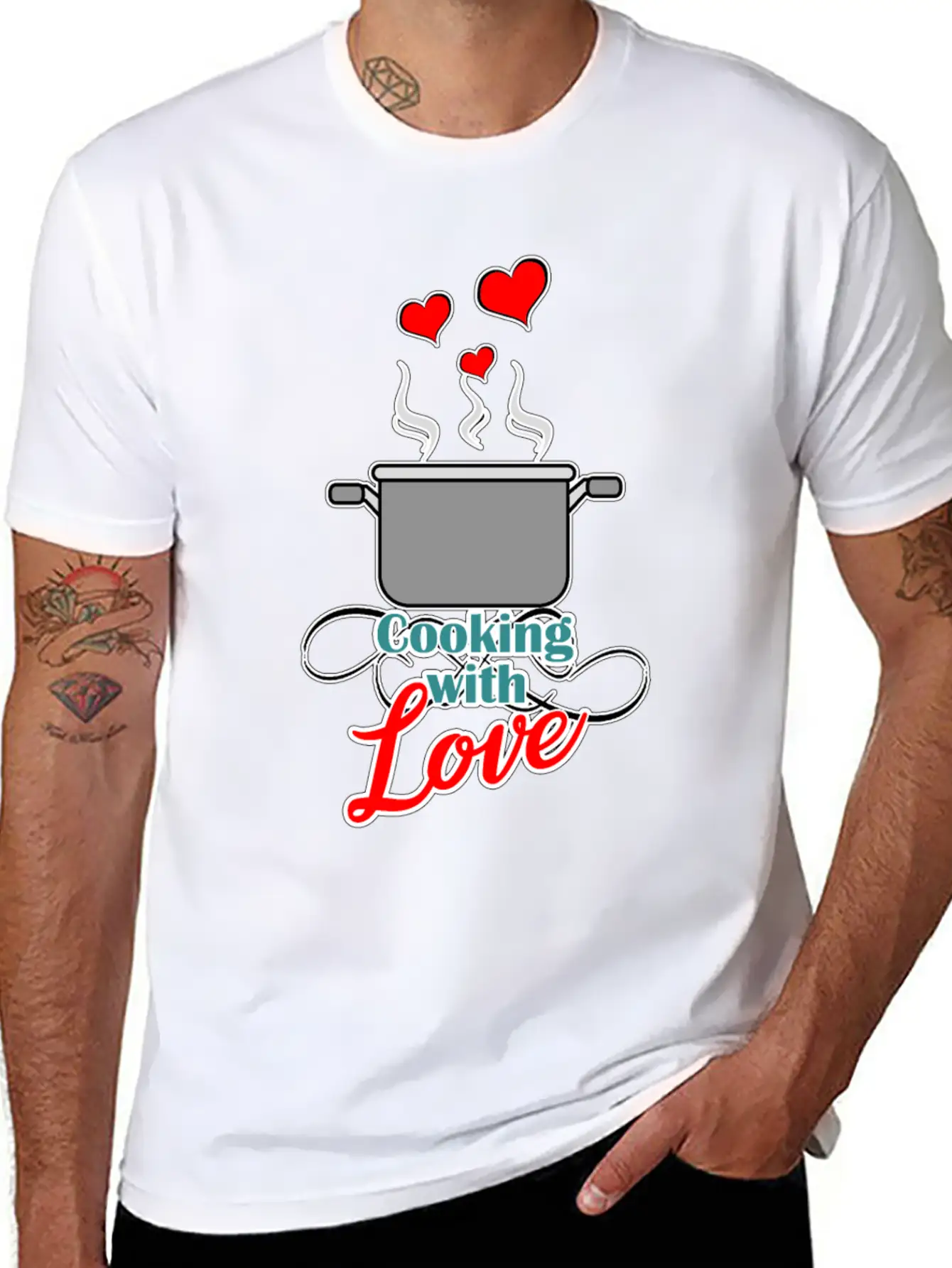 Cooking With Love - With Love Cooking Timeless Short Sleeve Tee – Comfy And Minimalist Design