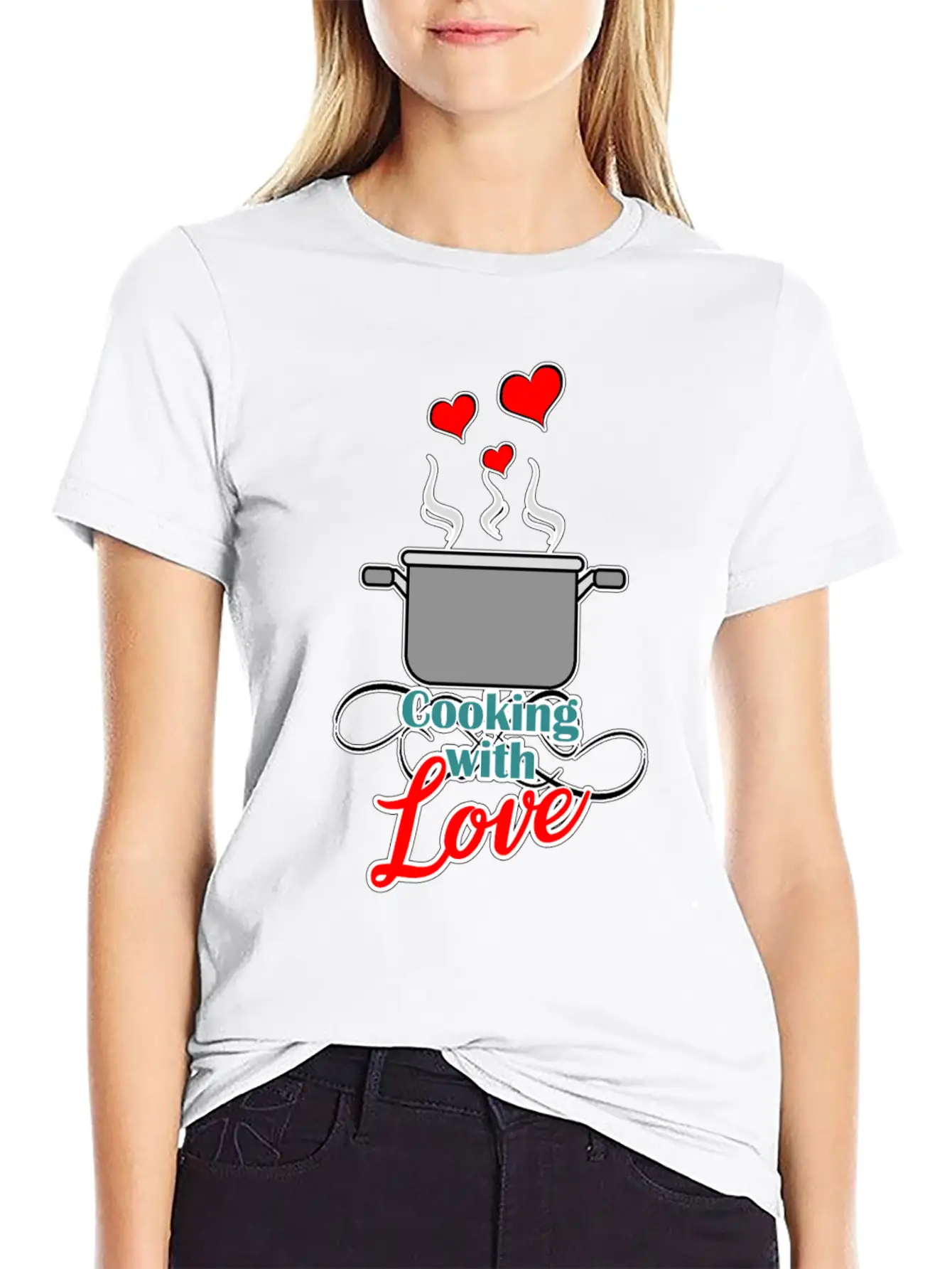 Cooking With Love - With Love Cooking Timeless Short Sleeve Tee – Comfy And Minimalist Design