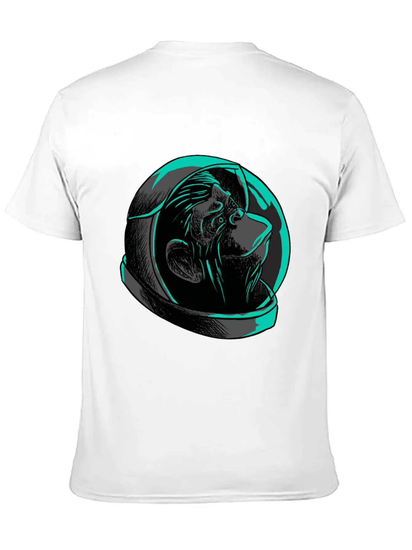 Cool Astronaut Monkey Head T-Shirt - Funny Ape Comfortable Minimalist Graphic Tee – Summer Style Essential