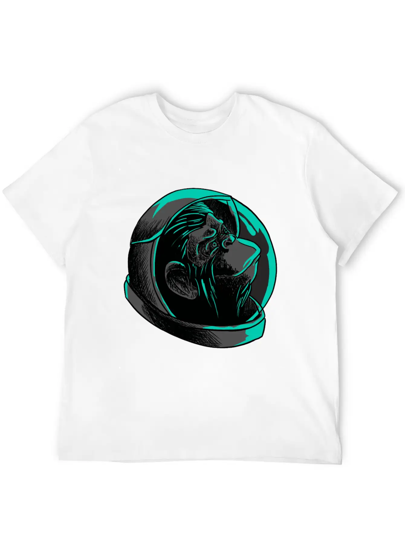 Cool Astronaut Monkey Head T-Shirt - Funny Ape Comfortable Minimalist Graphic Tee – Summer Style Essential