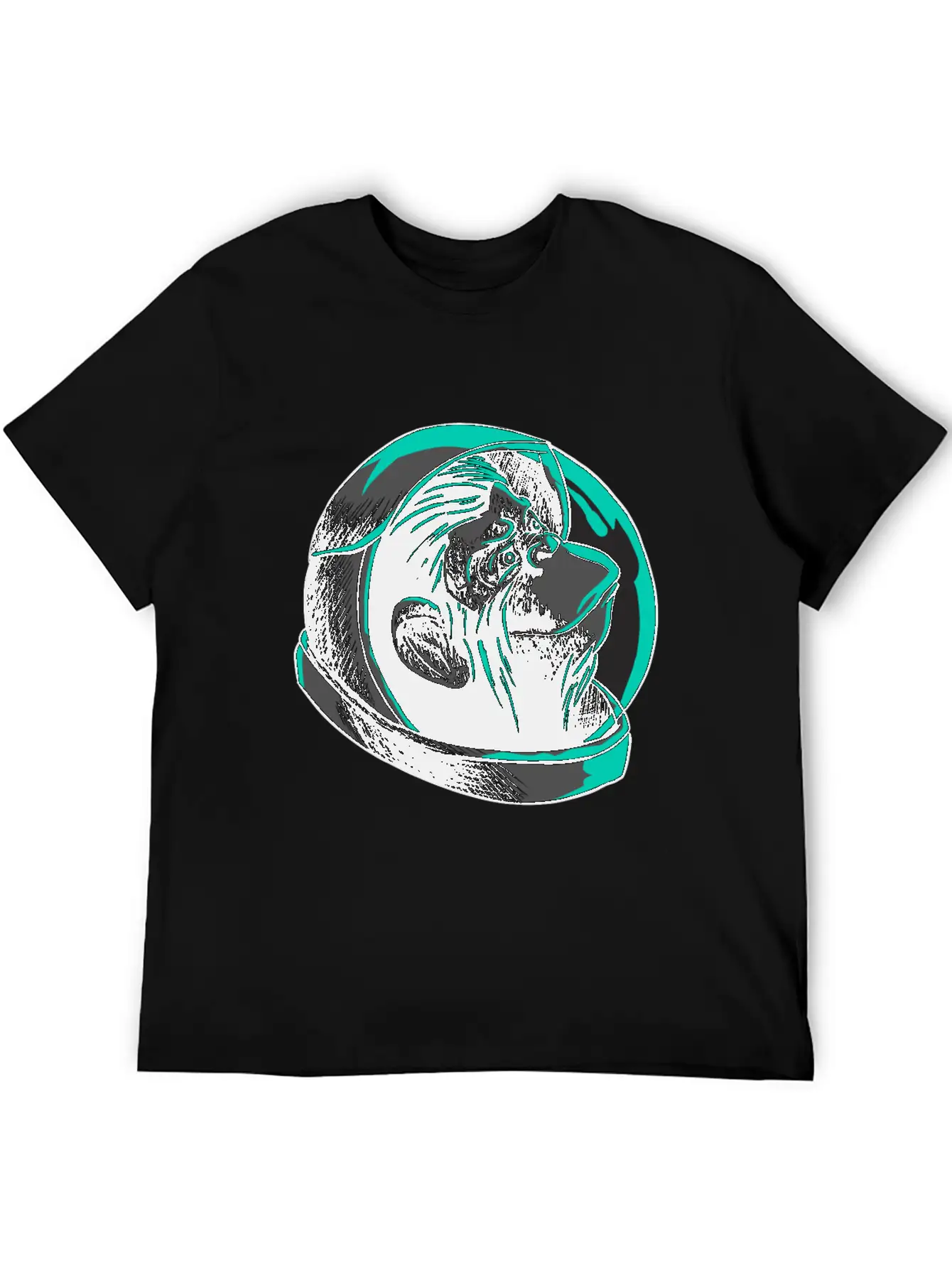 Cool Astronaut Monkey Head T-Shirt - Funny Ape Comfortable Minimalist Graphic Tee – Summer Style Essential