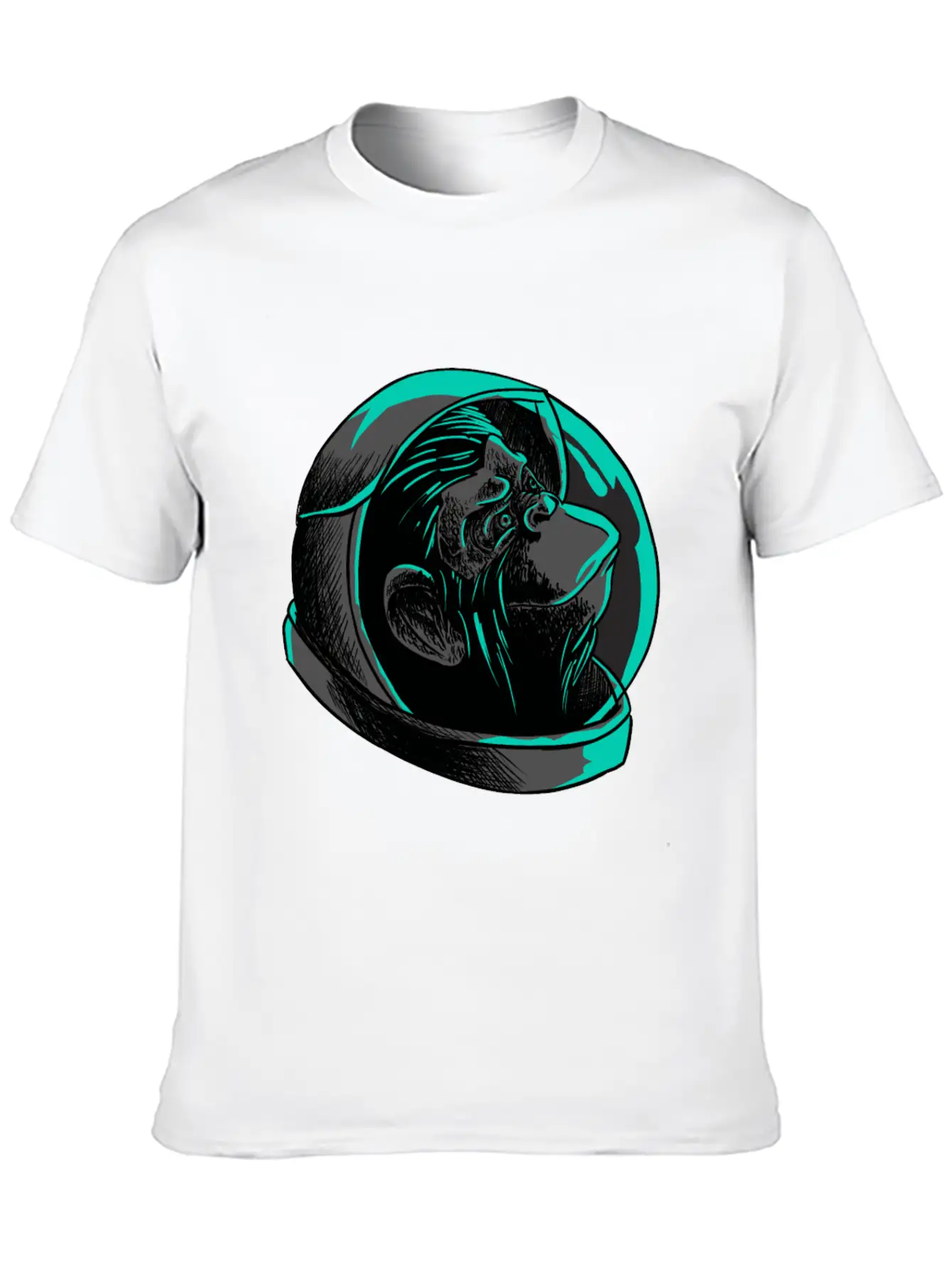 Cool Astronaut Monkey Head T-Shirt - Funny Ape Comfortable Minimalist Graphic Tee – Summer Style Essential