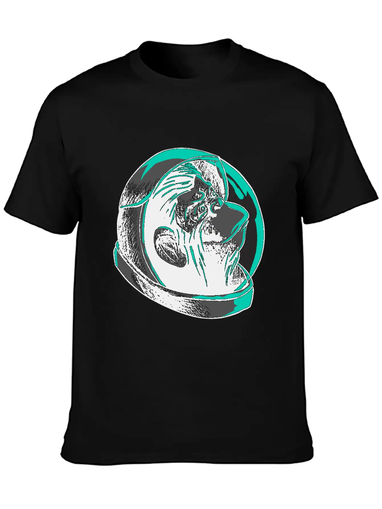 Cool Astronaut Monkey Head T-Shirt - Funny Ape Comfortable Minimalist Graphic Tee – Summer Style Essential