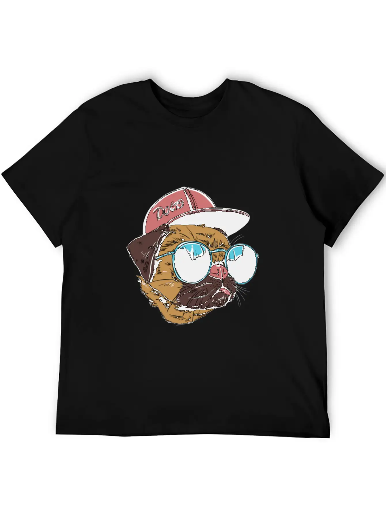 Cool Dog With Hat Comfortable Minimalist Graphic Tee – Summer Style Essential