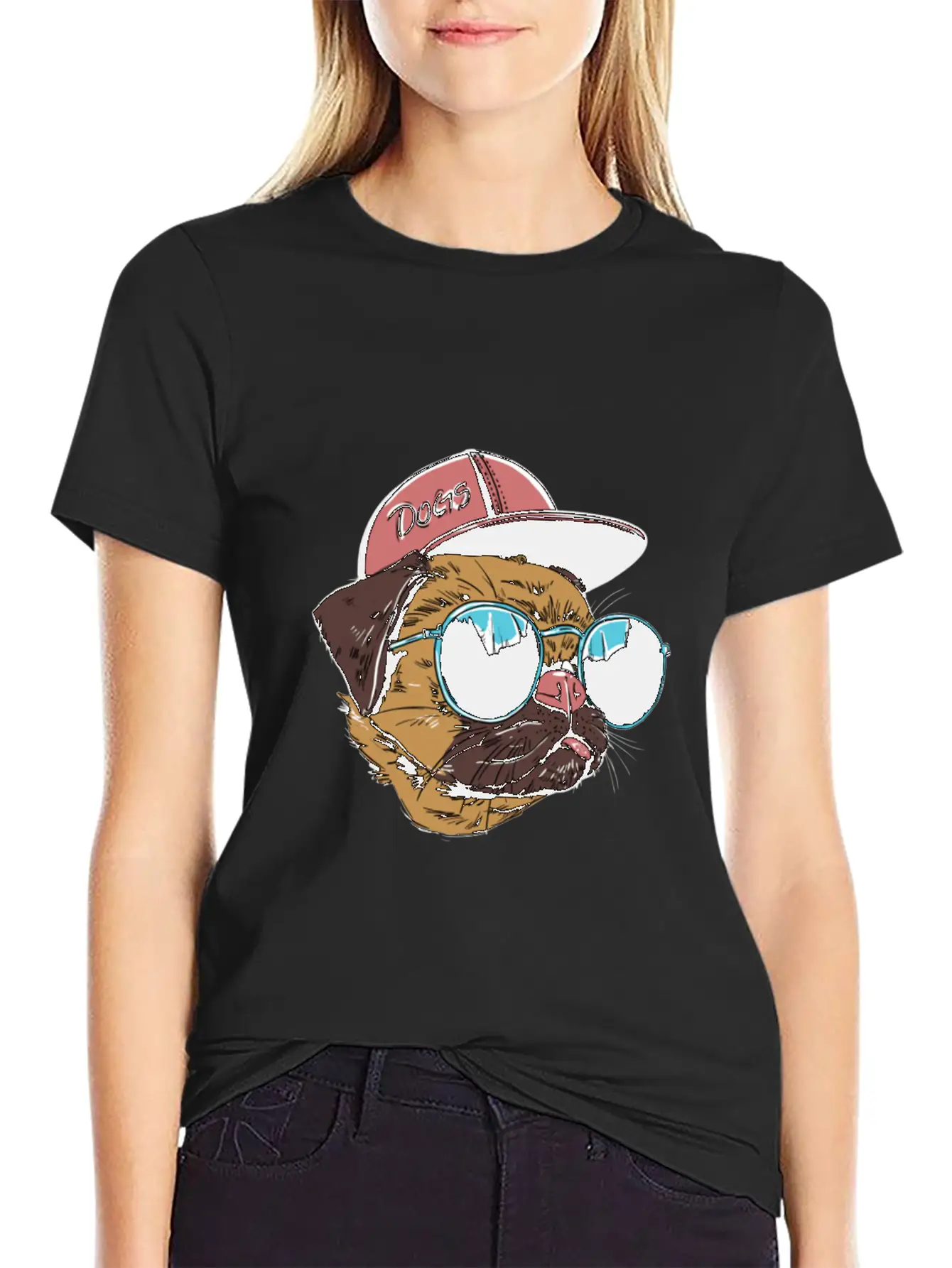 Cool Dog With Hat Comfortable Minimalist Graphic Tee – Summer Style Essential