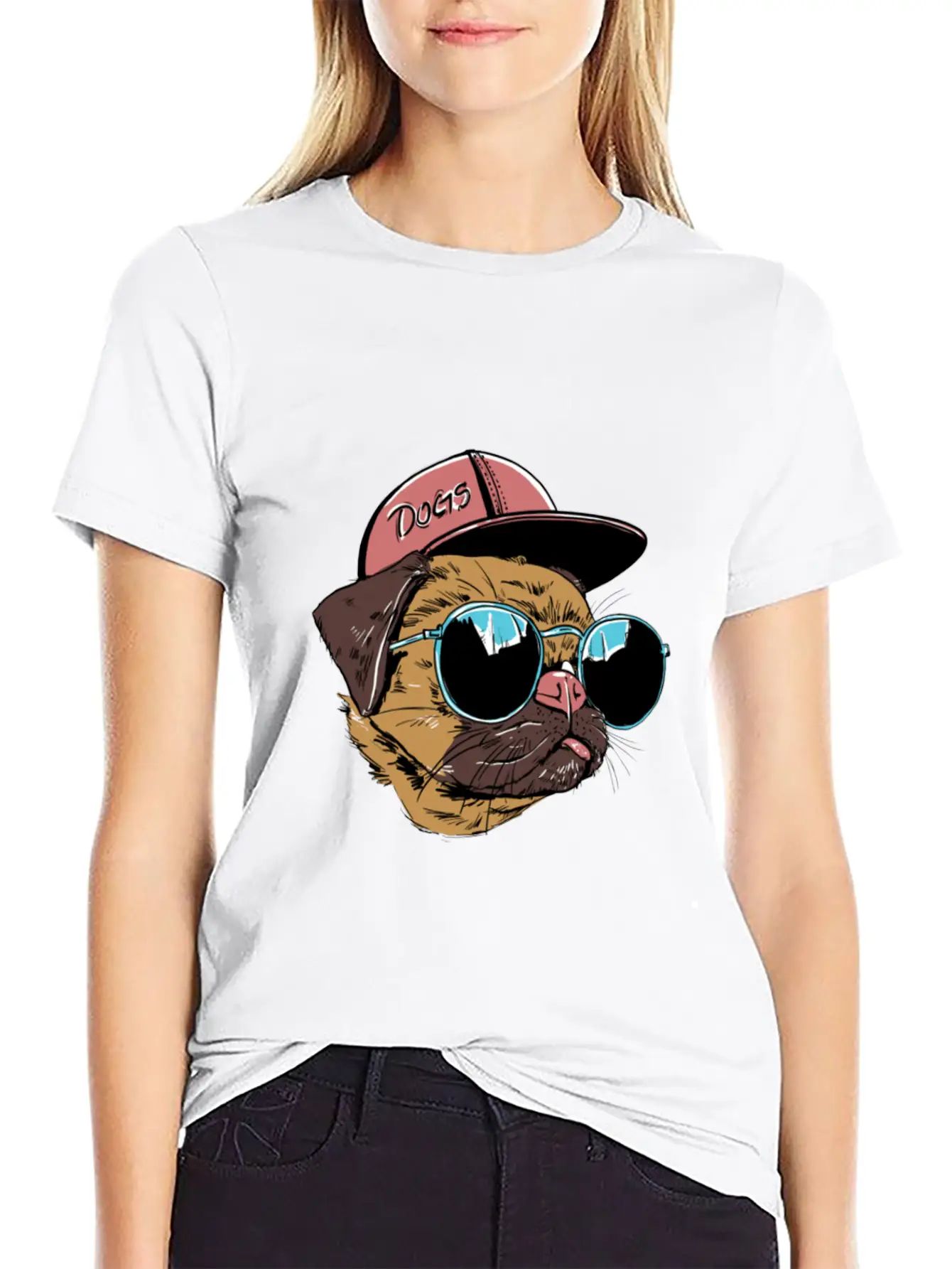Cool Dog With Hat Comfortable Minimalist Graphic Tee – Summer Style Essential