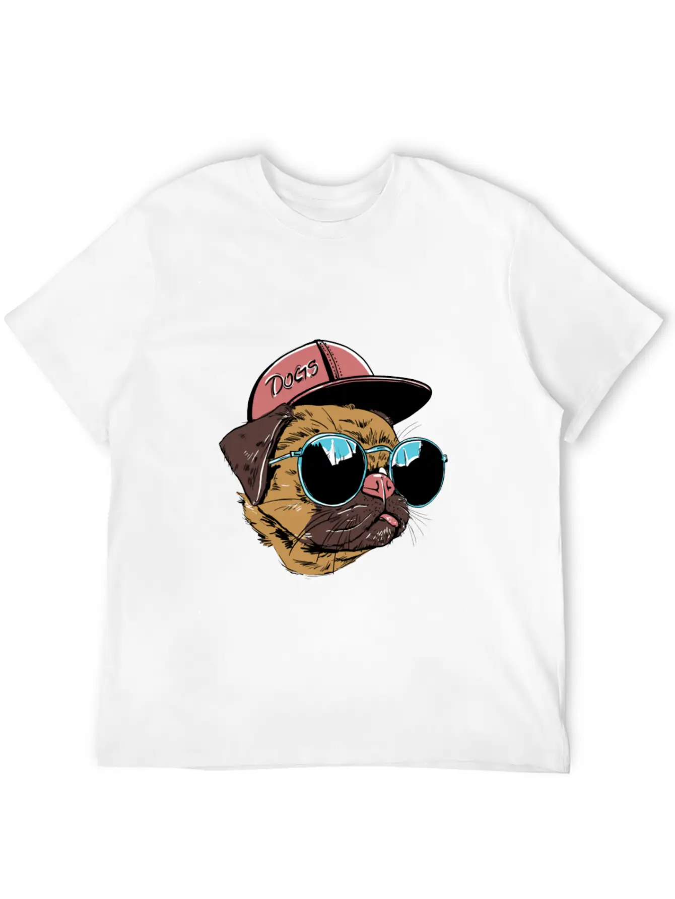 Cool Dog With Hat Comfortable Minimalist Graphic Tee – Summer Style Essential