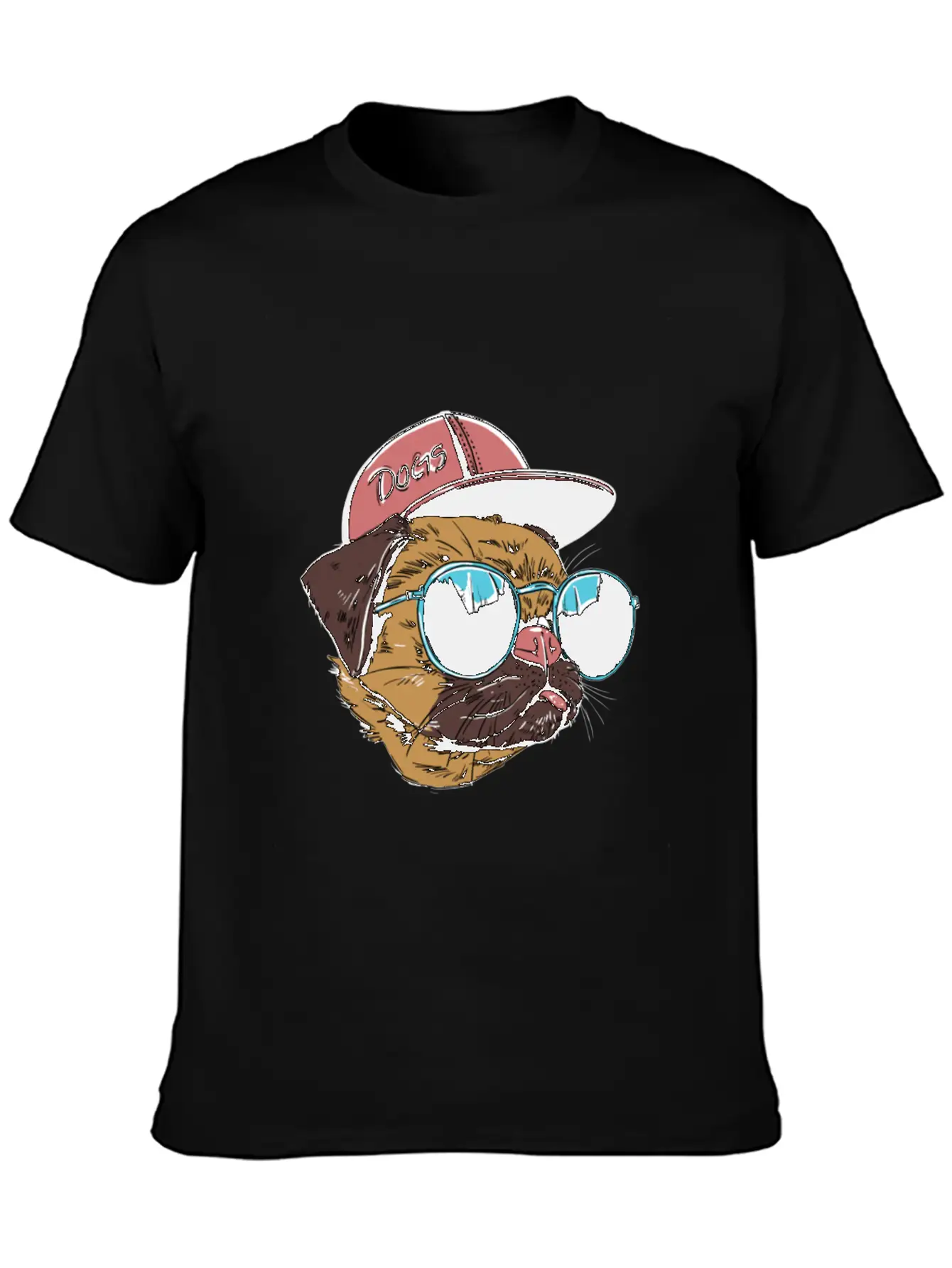 Cool Dog With Hat Comfortable Minimalist Graphic Tee – Summer Style Essential