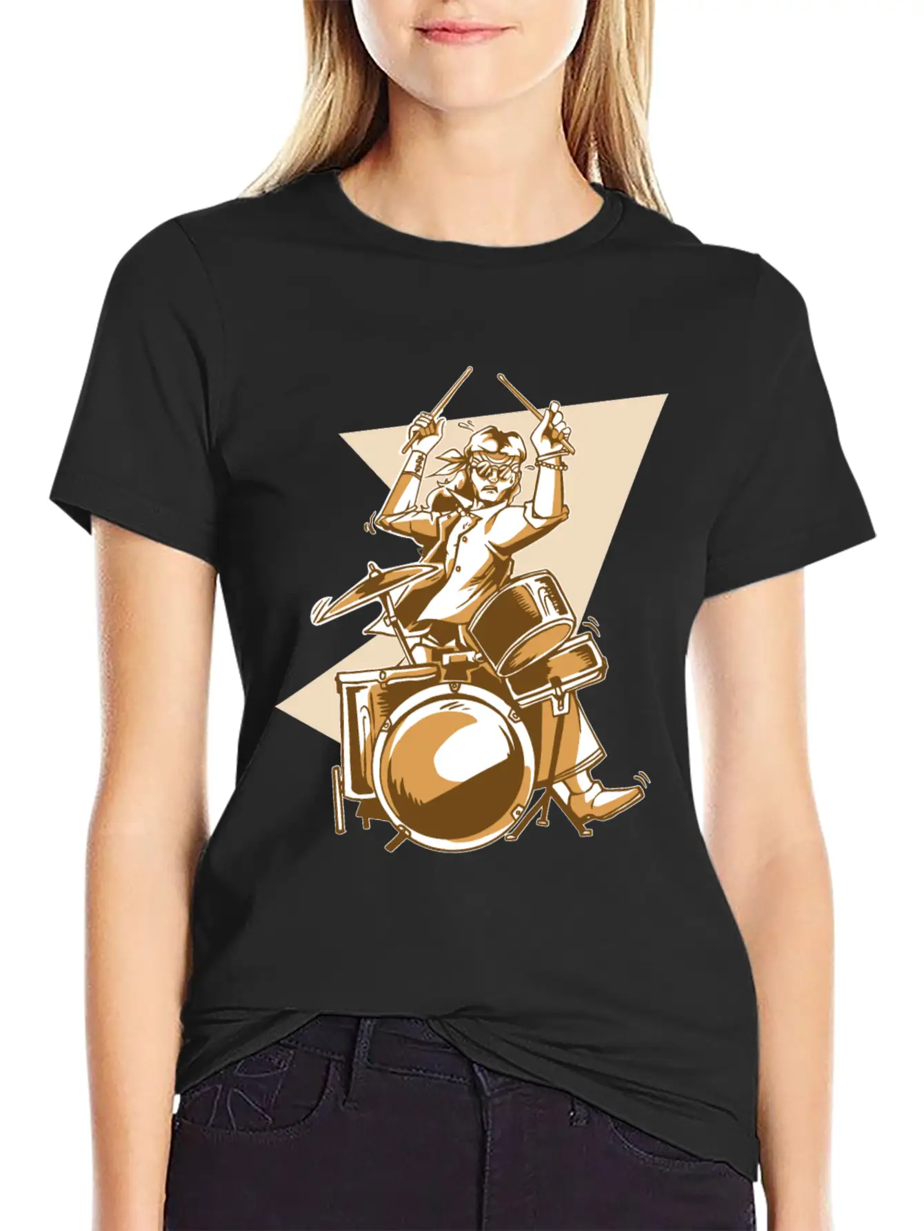 Cool Drummer Stylish Everyday T-Shirt – Unisex Basic Cotton Tee