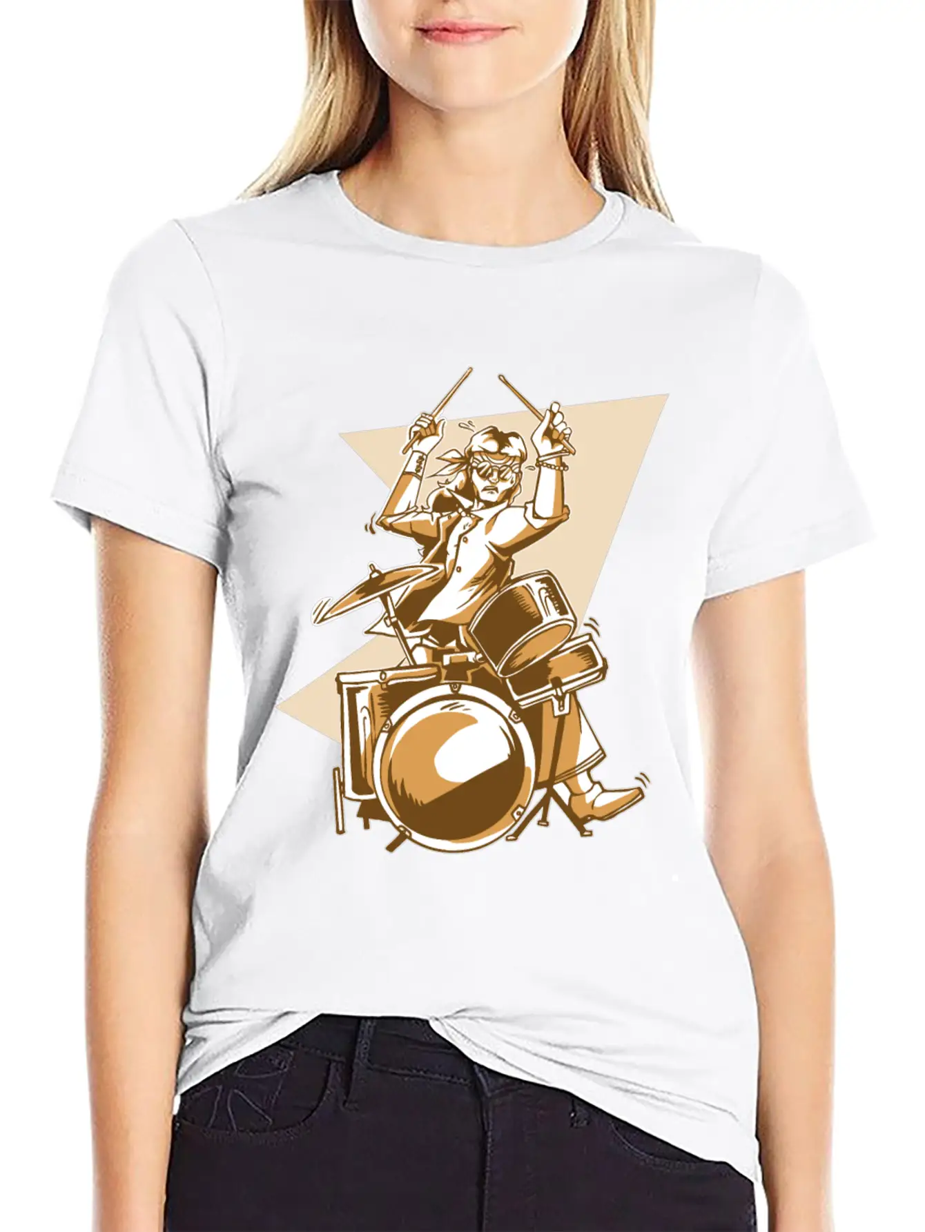 Cool Drummer Stylish Everyday T-Shirt – Unisex Basic Cotton Tee
