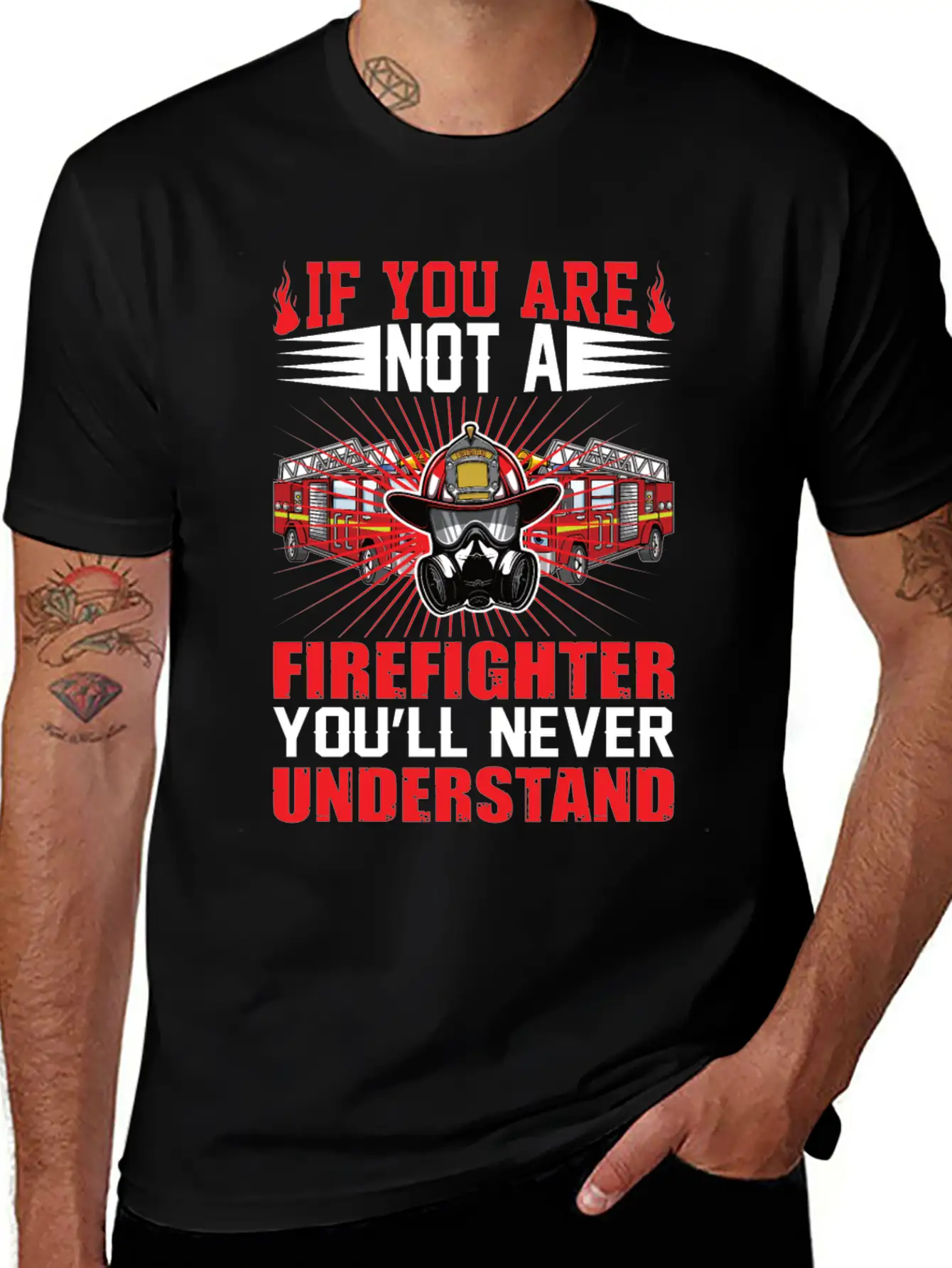 Cool Fire Department Saying Fire Department Basic Graphic T-Shirt – Daily Comfort In Soft Cotton