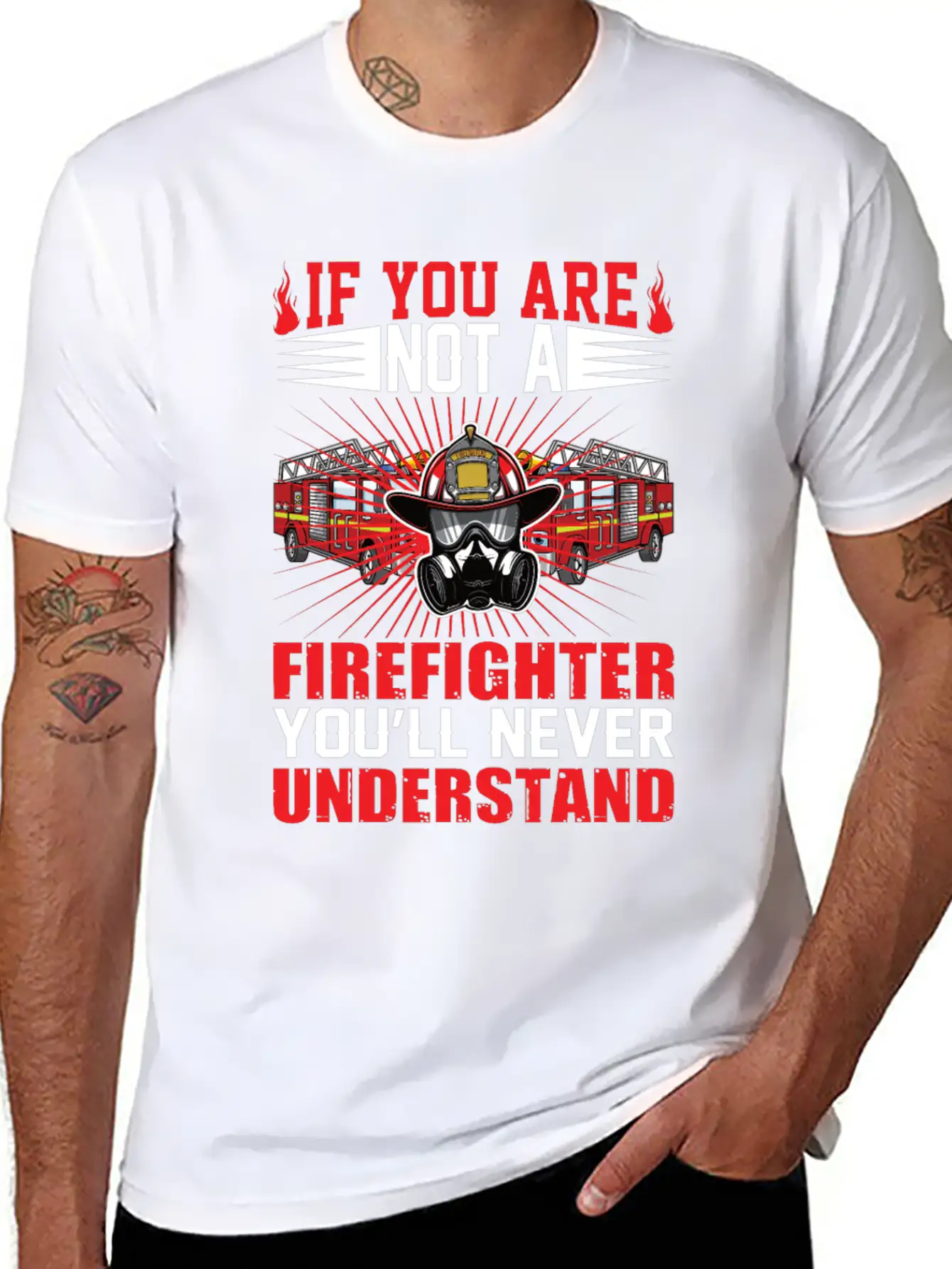 Cool Fire Department Saying Fire Department Basic Graphic T-Shirt – Daily Comfort In Soft Cotton
