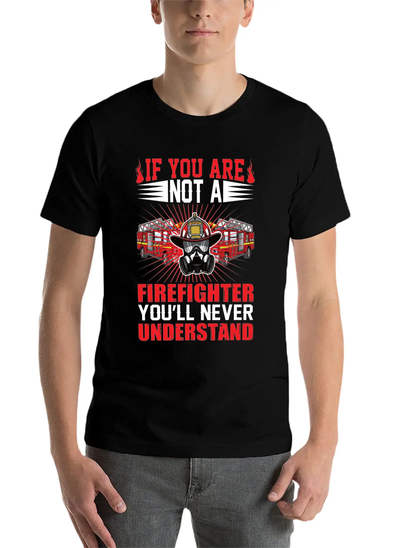 Cool Fire Department Saying Fire Department Basic Graphic T-Shirt – Daily Comfort In Soft Cotton