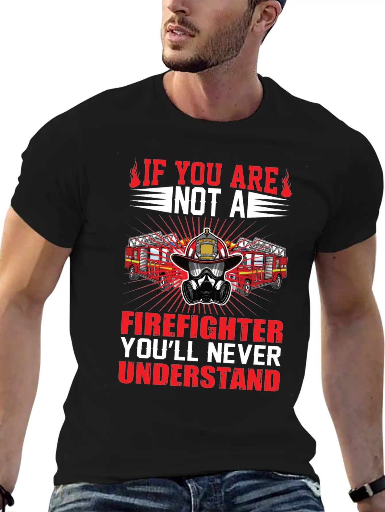 Cool Fire Department Saying Fire Department Basic Graphic T-Shirt – Daily Comfort In Soft Cotton