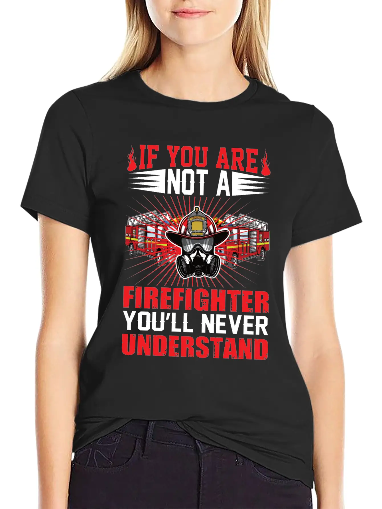 Cool Fire Department Saying Fire Department Basic Graphic T-Shirt – Daily Comfort In Soft Cotton