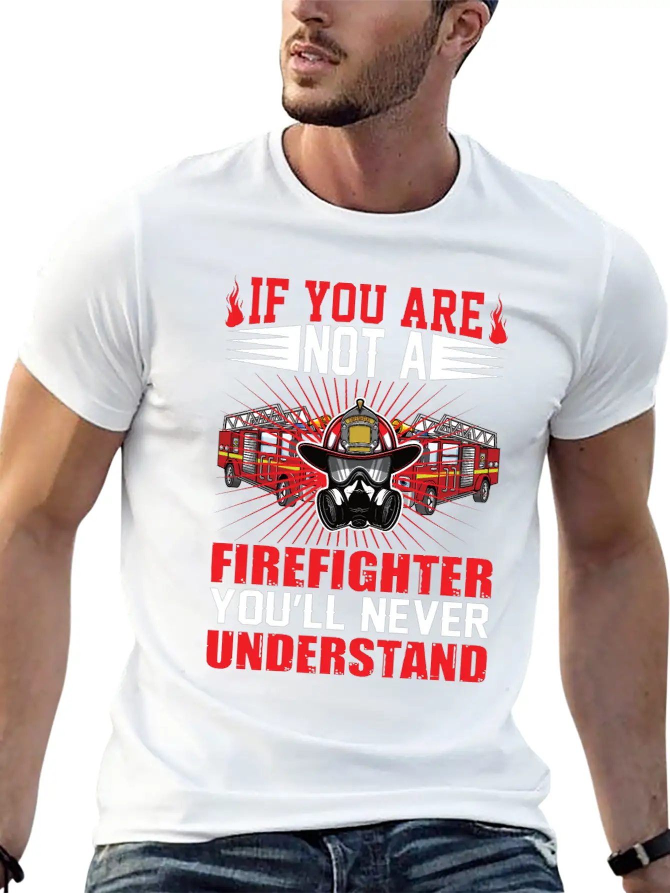 Cool Fire Department Saying Fire Department Basic Graphic T-Shirt – Daily Comfort In Soft Cotton