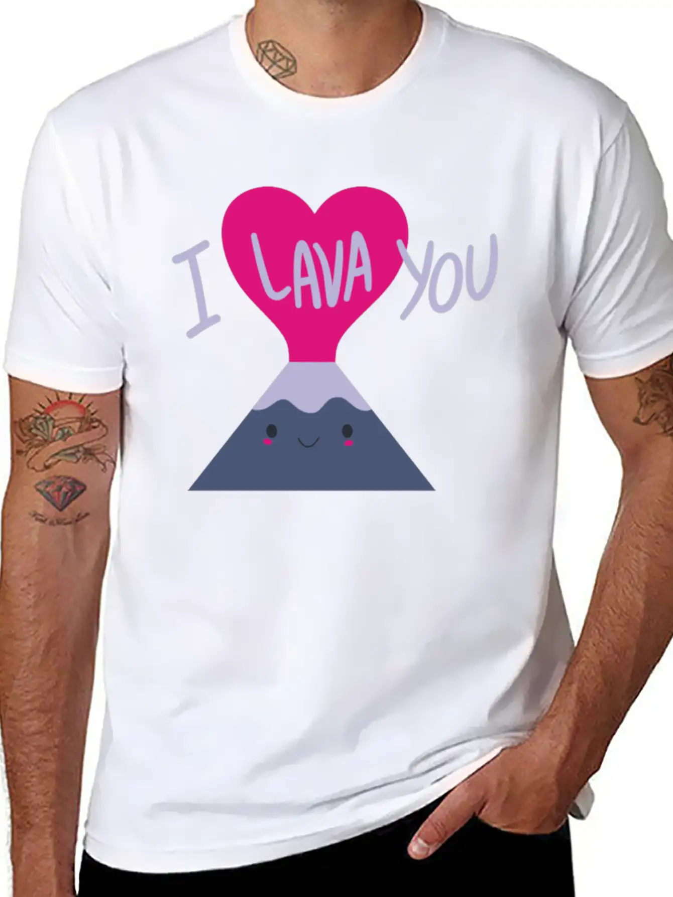 Cool I Lava You Valentine S Day Unisex Short Sleeve Soft Cotton T-Shirt – Casual Everyday Wear