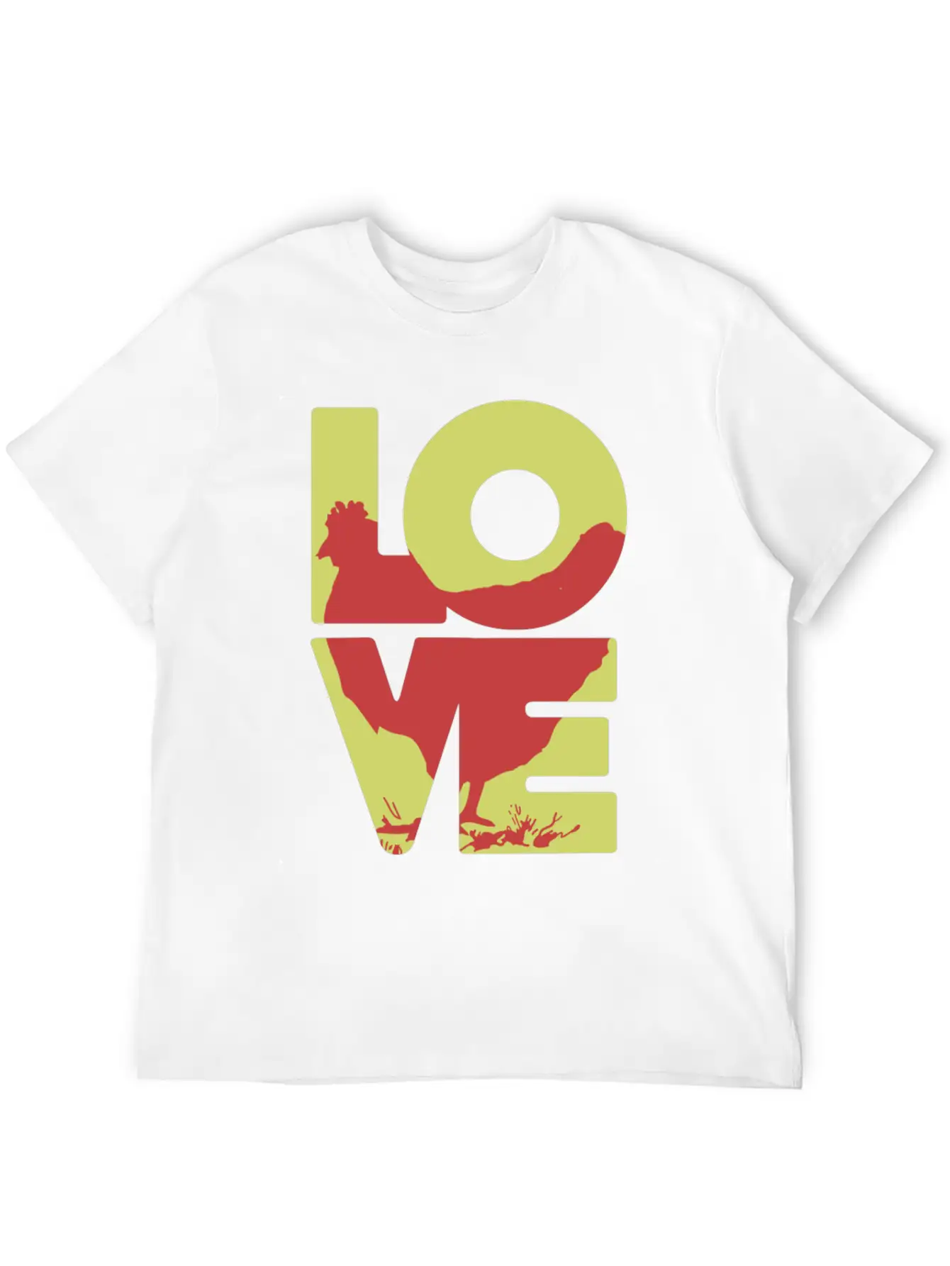 Cool Love Chicken T-shirt Stylish Everyday T-Shirt – Unisex Basic Cotton Tee