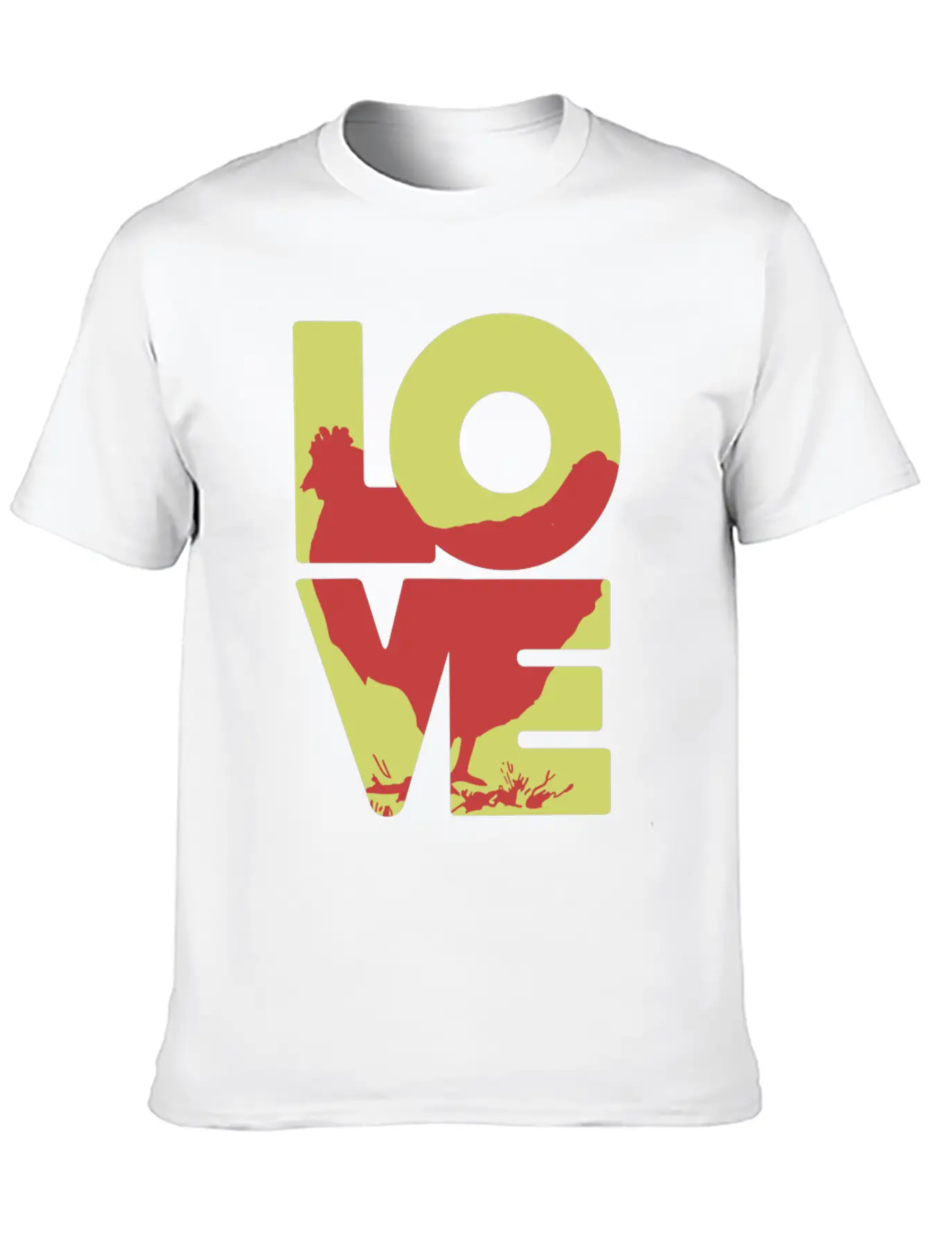 Cool Love Chicken T-shirt Stylish Everyday T-Shirt – Unisex Basic Cotton Tee
