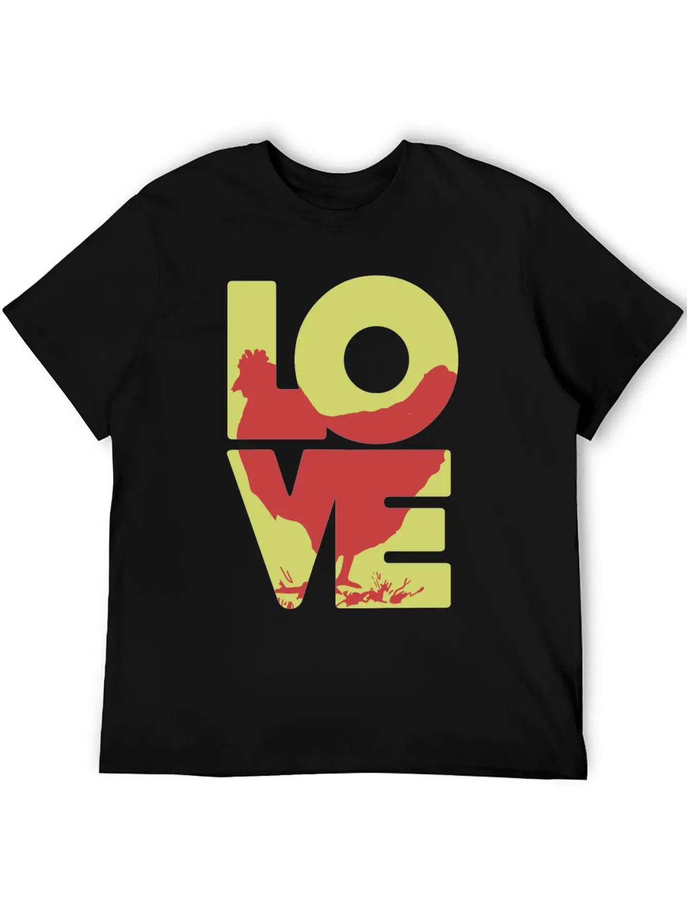 Cool Love Chicken T-shirt Stylish Everyday T-Shirt – Unisex Basic Cotton Tee