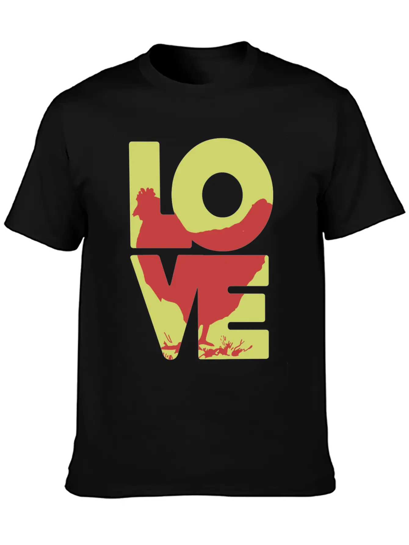 Cool Love Chicken T-shirt Stylish Everyday T-Shirt – Unisex Basic Cotton Tee