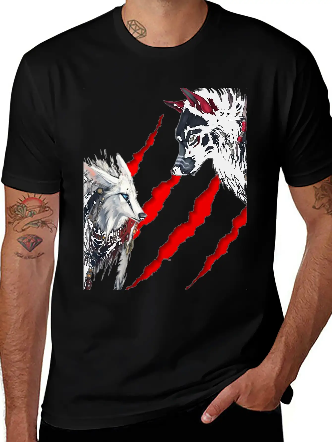 Cool Wolf Design Stylish Everyday T-Shirt – Unisex Basic Cotton Tee