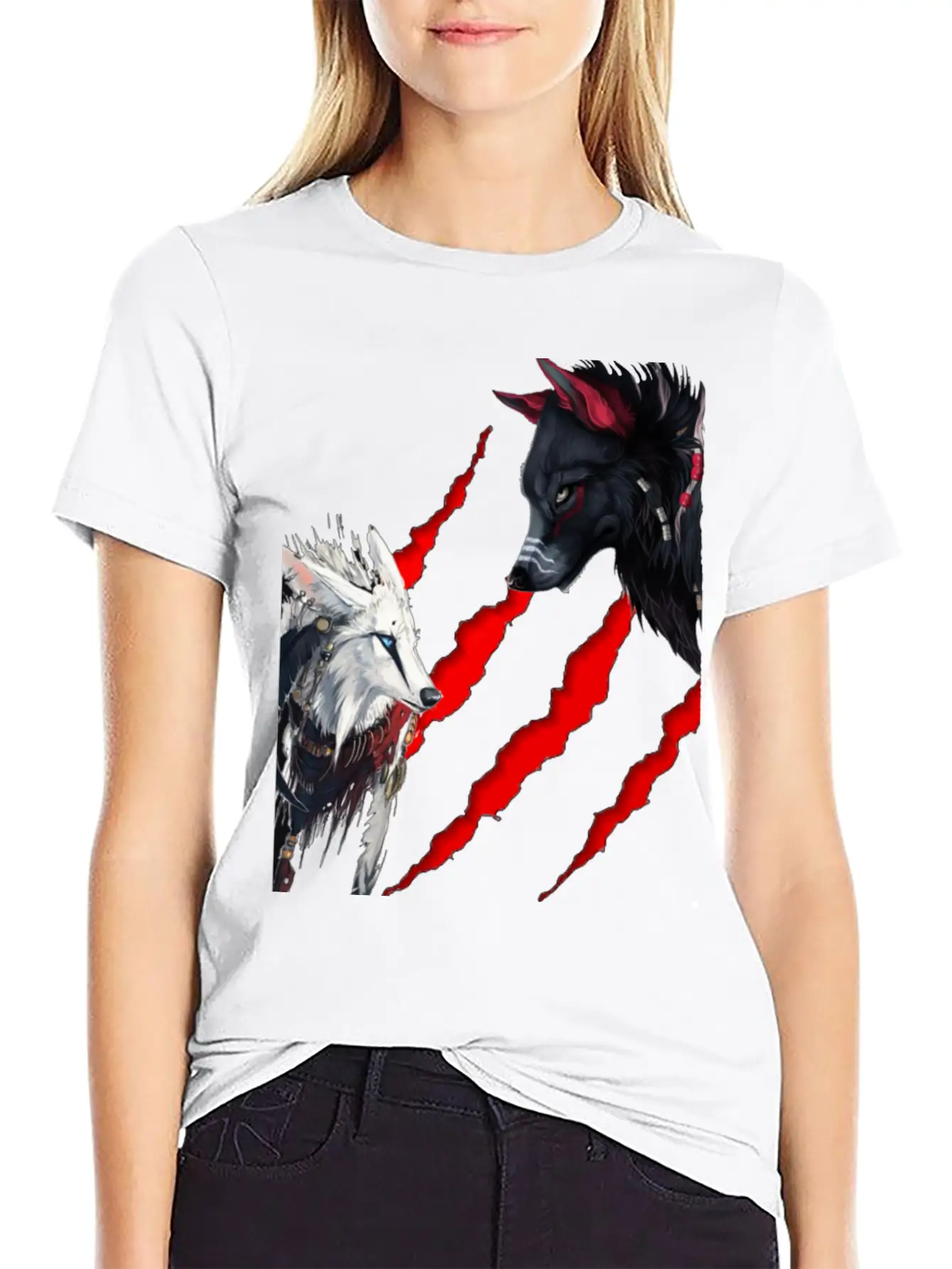 Cool Wolf Design Stylish Everyday T-Shirt – Unisex Basic Cotton Tee