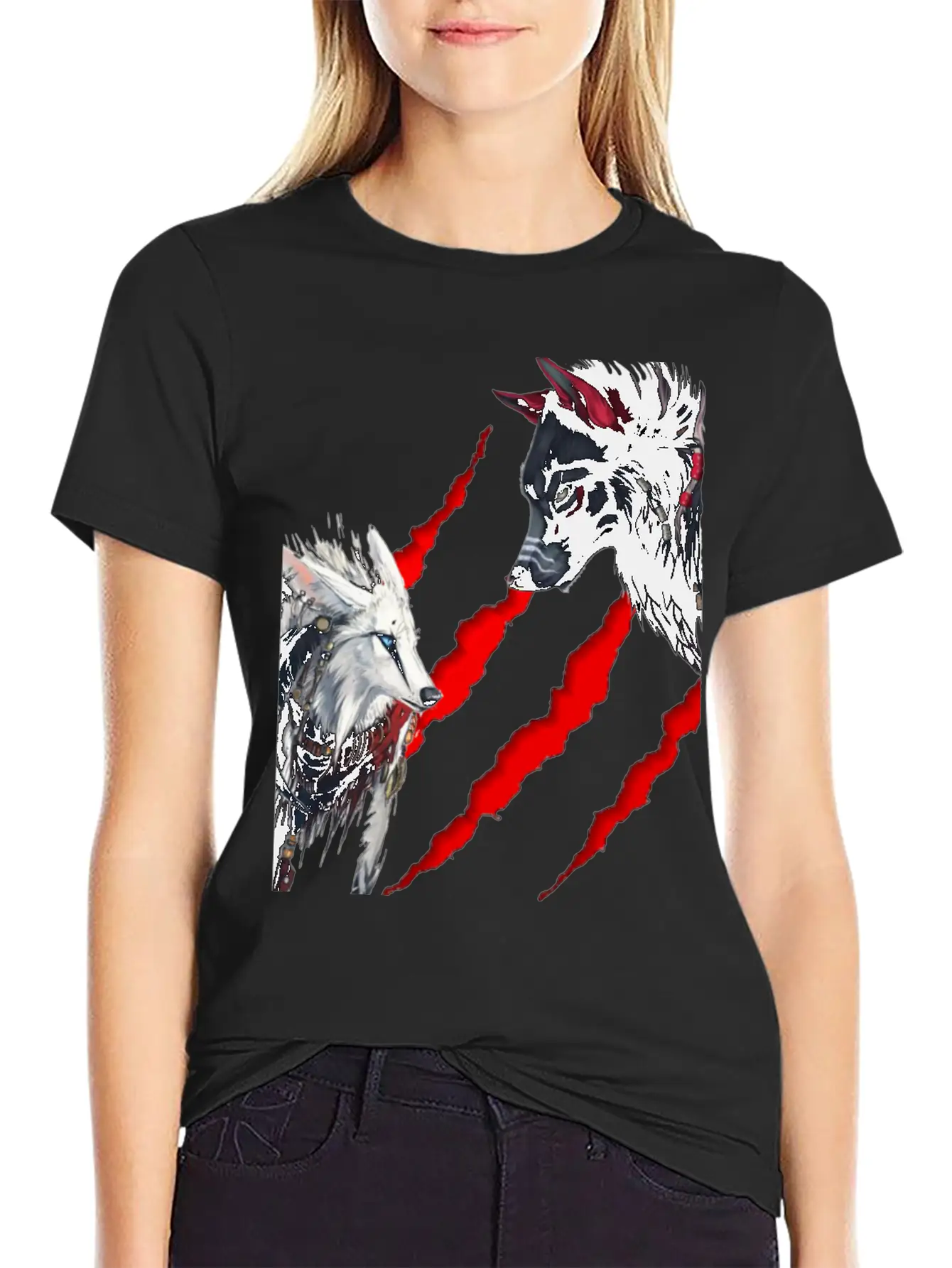 Cool Wolf Design Stylish Everyday T-Shirt – Unisex Basic Cotton Tee