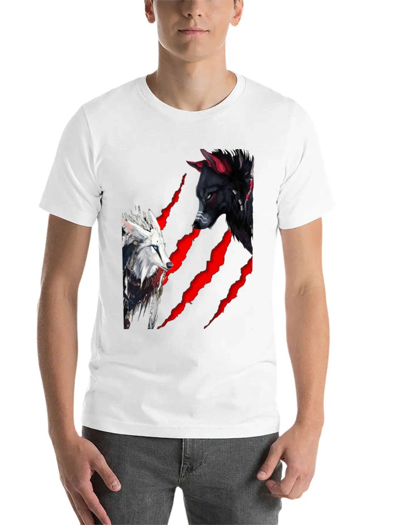 Cool Wolf Design Stylish Everyday T-Shirt – Unisex Basic Cotton Tee