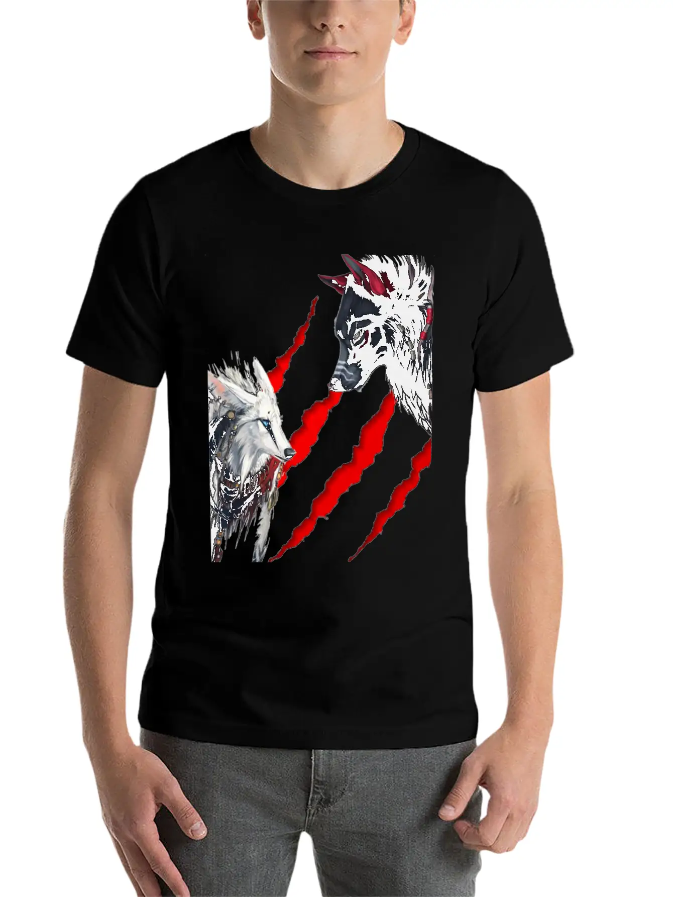 Cool Wolf Design Stylish Everyday T-Shirt – Unisex Basic Cotton Tee