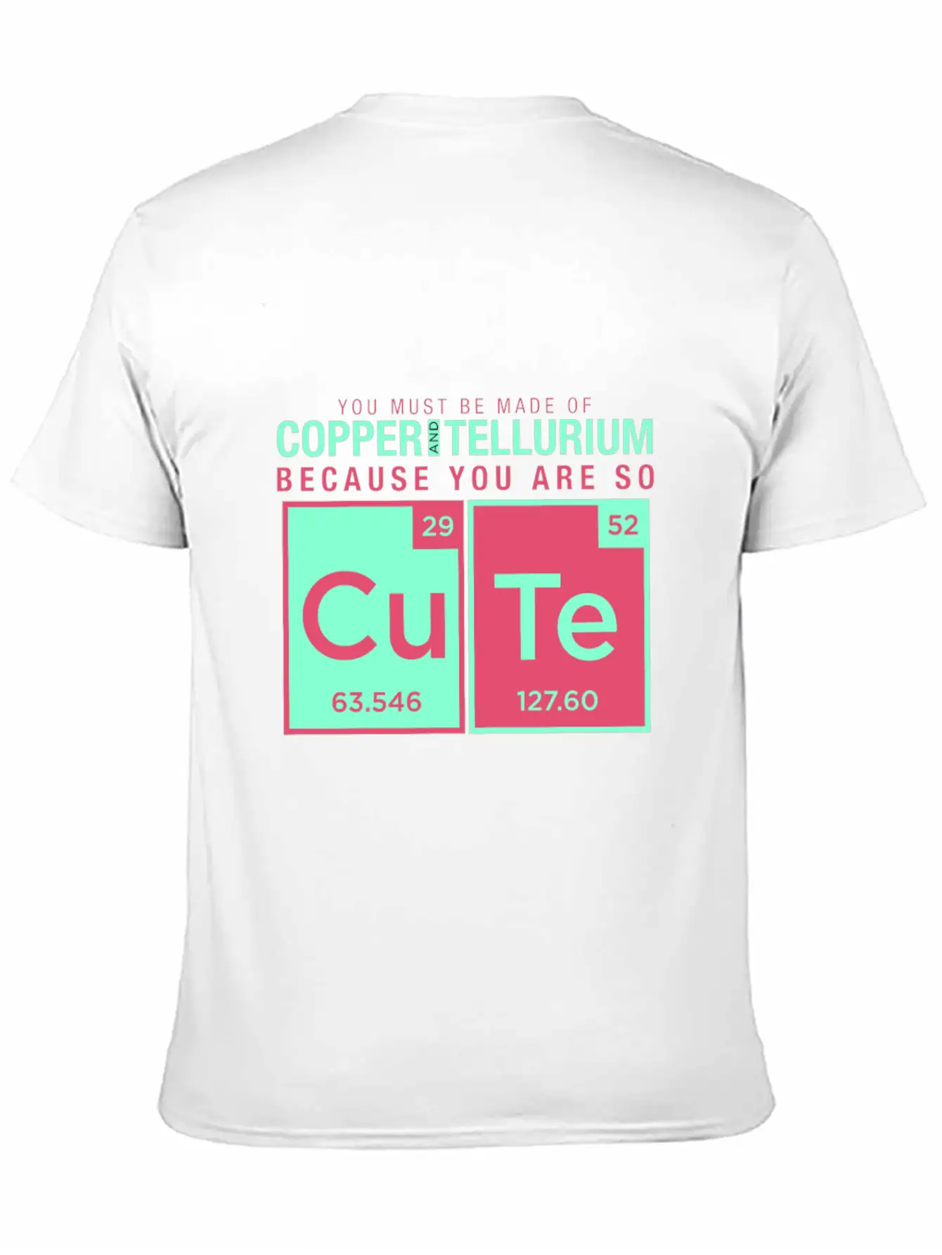 Copper Tellurium Cute Chemistry Joke Element Timeless Short Sleeve Tee – Comfy And Minimalist Design