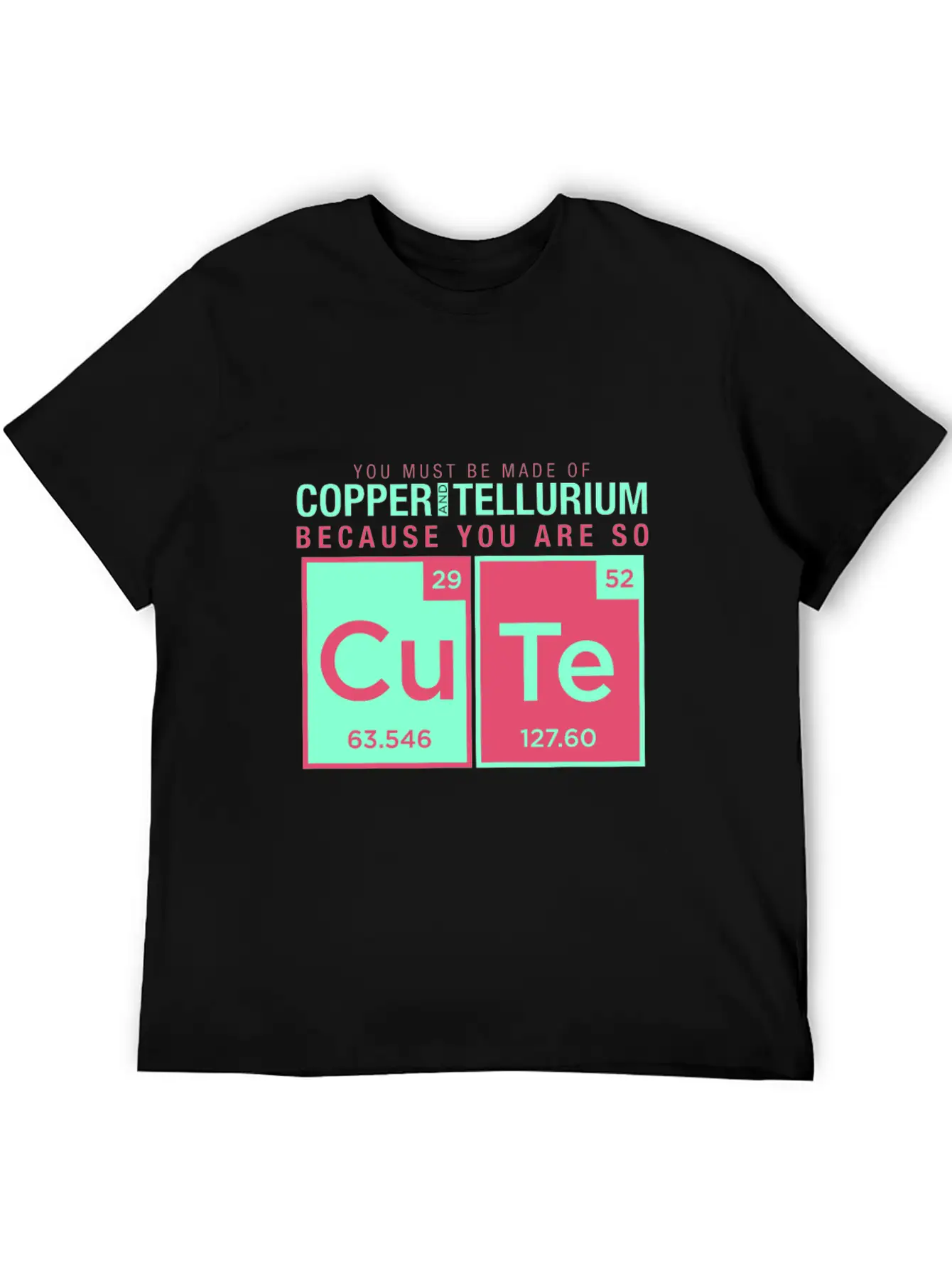 Copper Tellurium Cute Chemistry Joke Element Timeless Short Sleeve Tee – Comfy And Minimalist Design