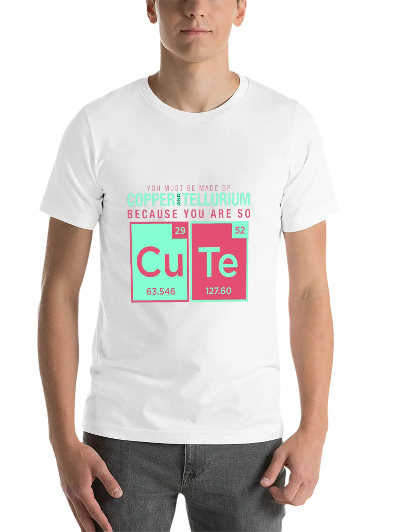 Copper Tellurium Cute Chemistry Joke Element Timeless Short Sleeve Tee – Comfy And Minimalist Design