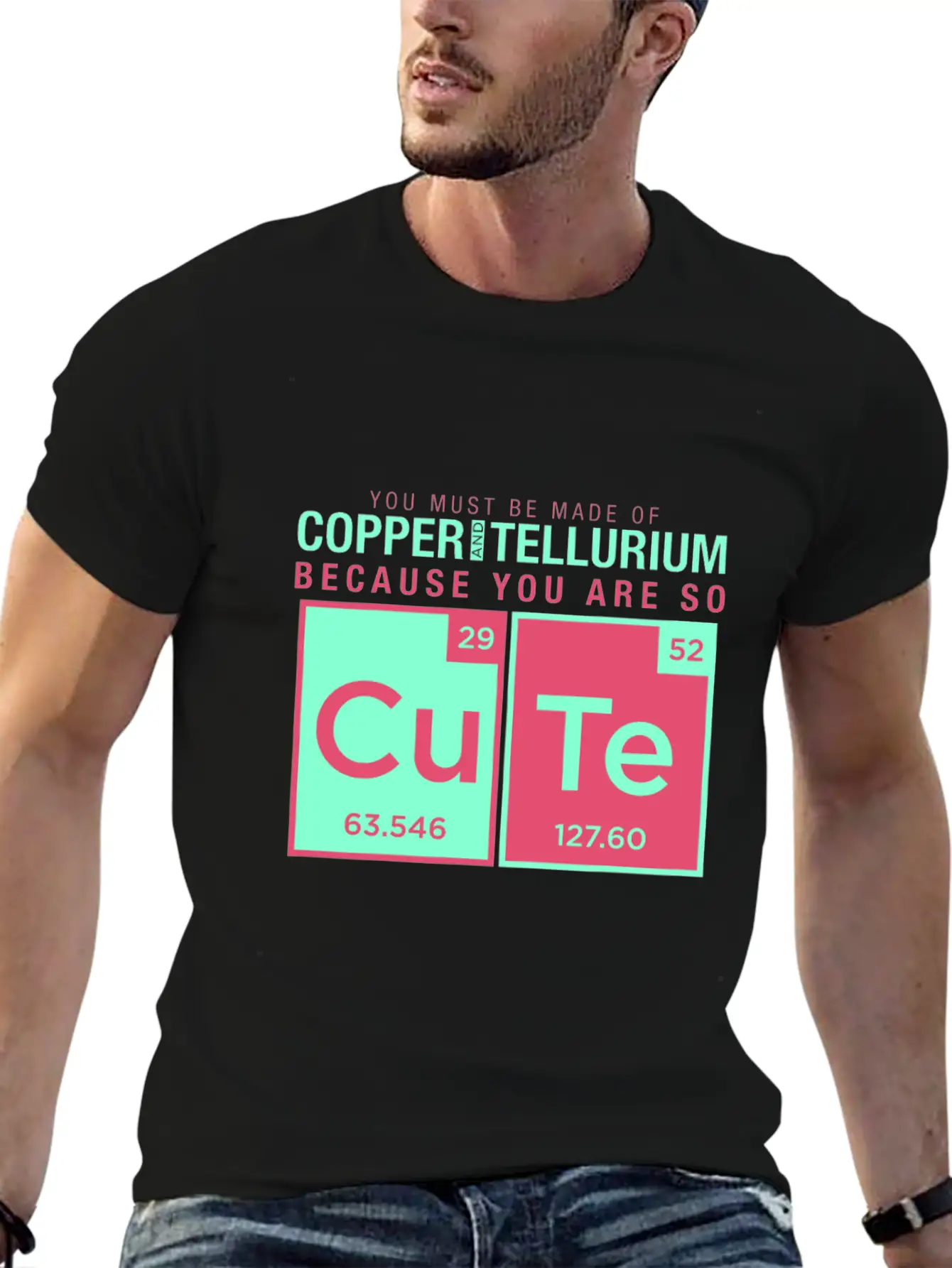 Copper Tellurium Cute Chemistry Joke Element Timeless Short Sleeve Tee – Comfy And Minimalist Design