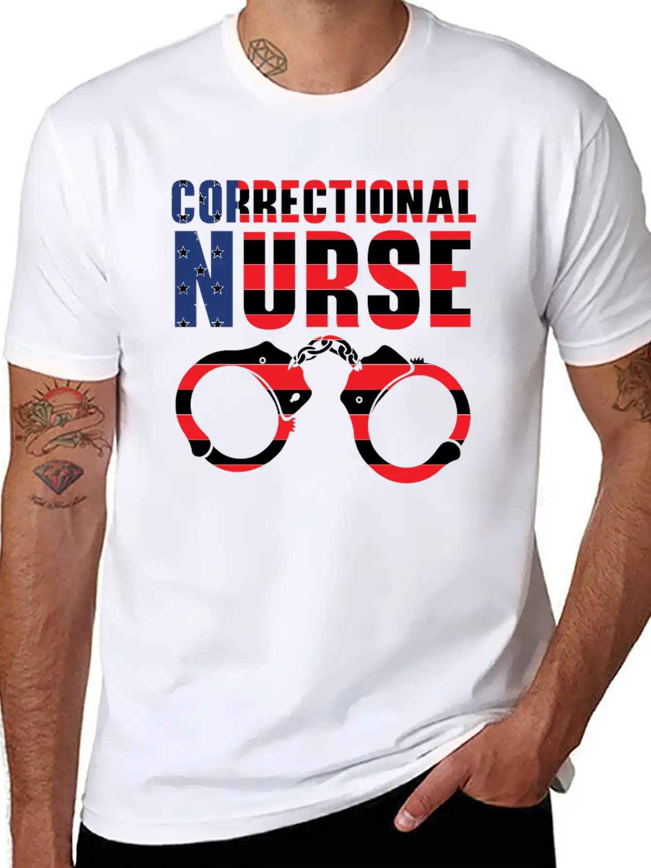 Correctional Nurse Medical Worker Prison Nurse USA Stylish Everyday T-Shirt – Unisex Basic Cotton Tee